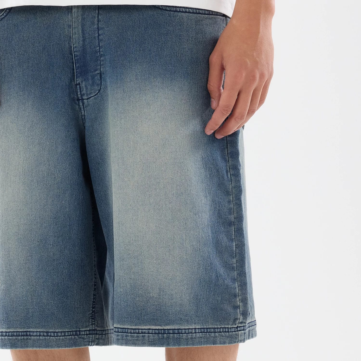 New Era Washed Blue Bermuda Shorts