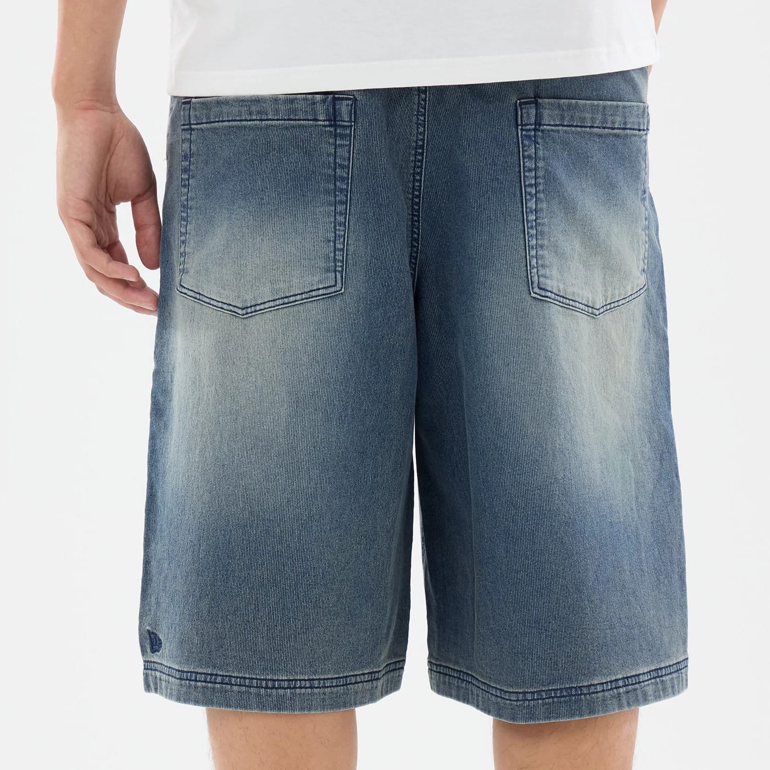 New Era Washed Blue Bermuda Shorts