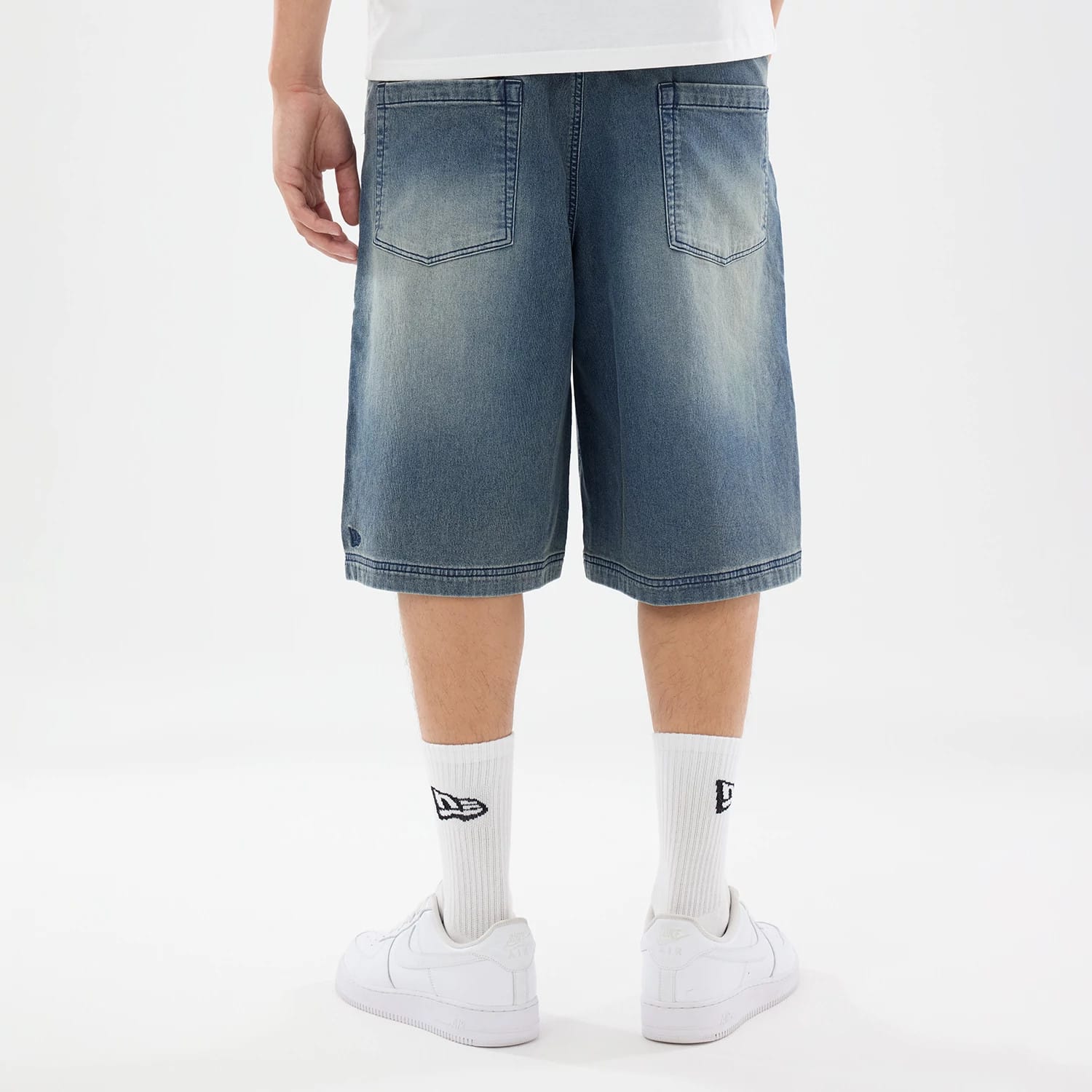 New Era Washed Blue Bermuda Shorts