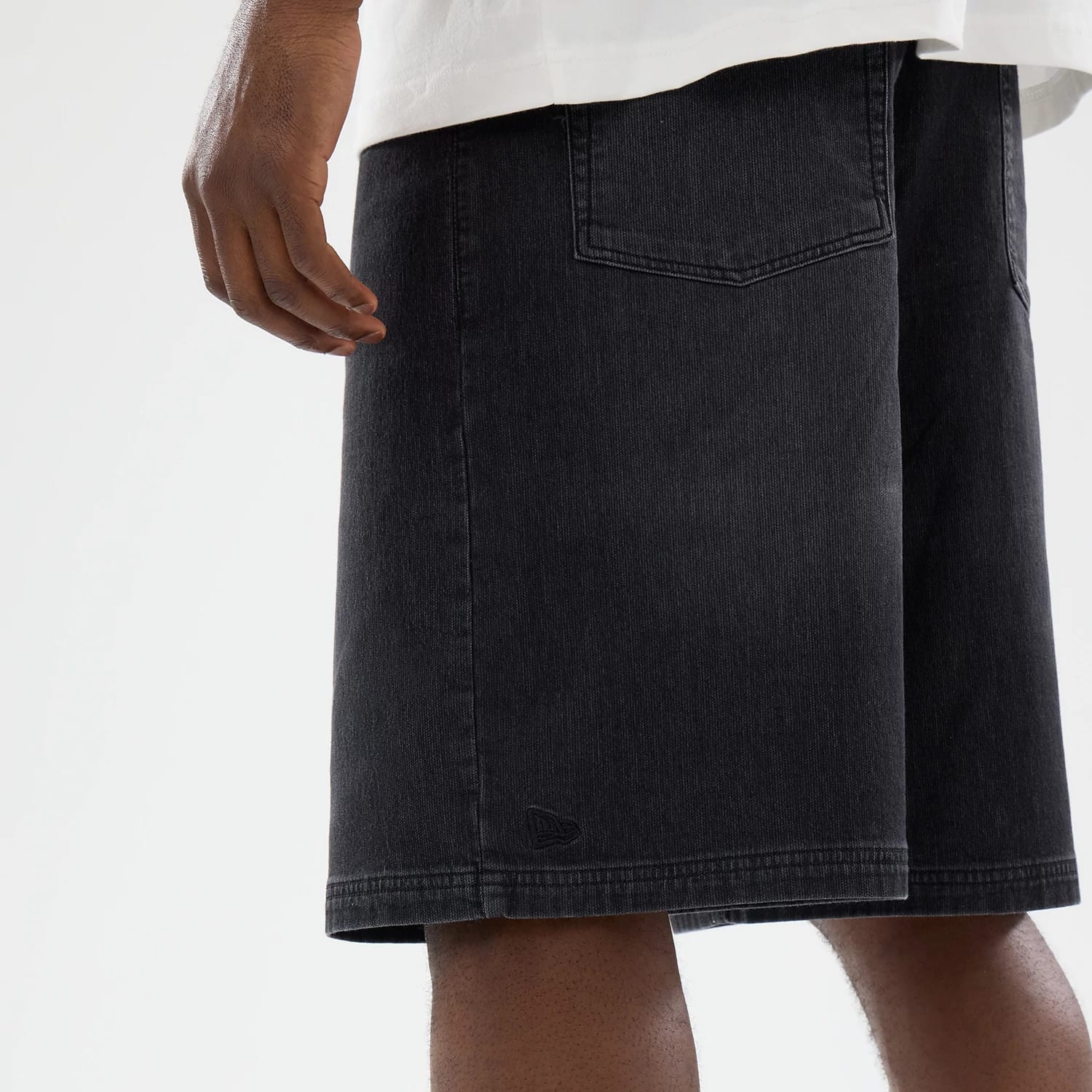 New Era Washed Black Bermuda Shorts