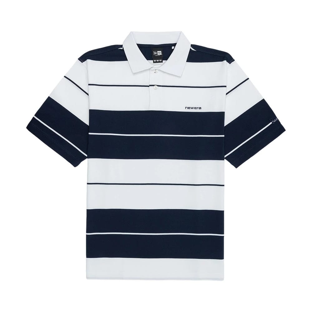 New Era Stripe White Polo T-Shirt