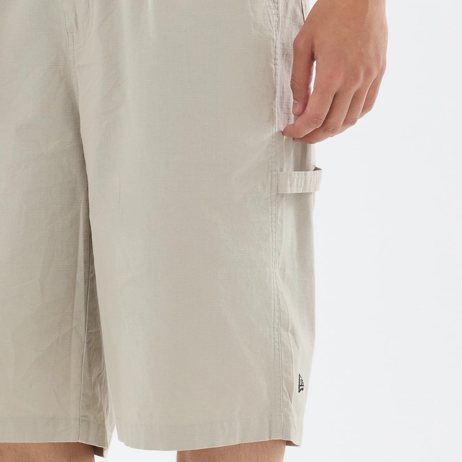 New Era Canvas Beige Bermuda Shorts