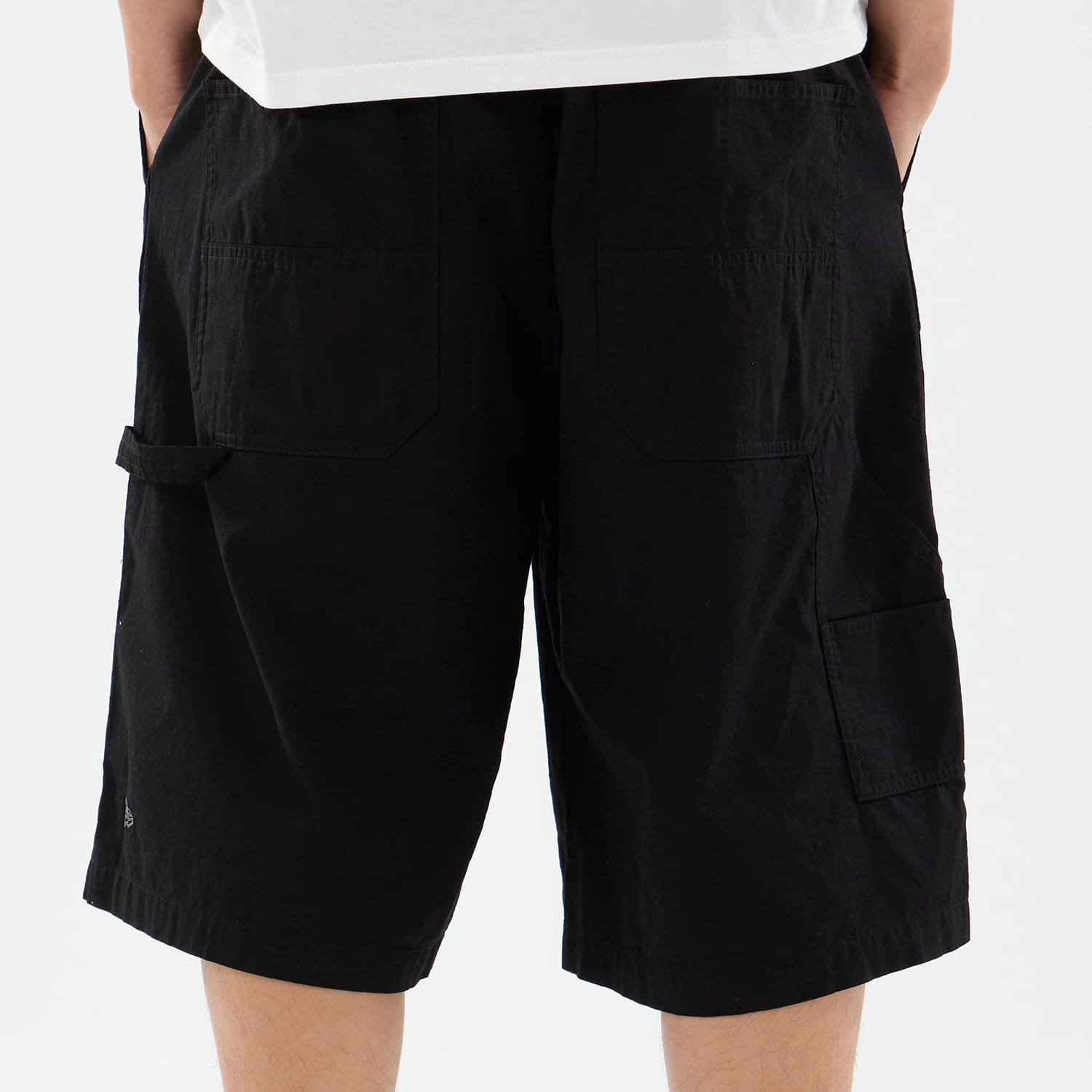 New Era Canvas Black Bermuda Shorts
