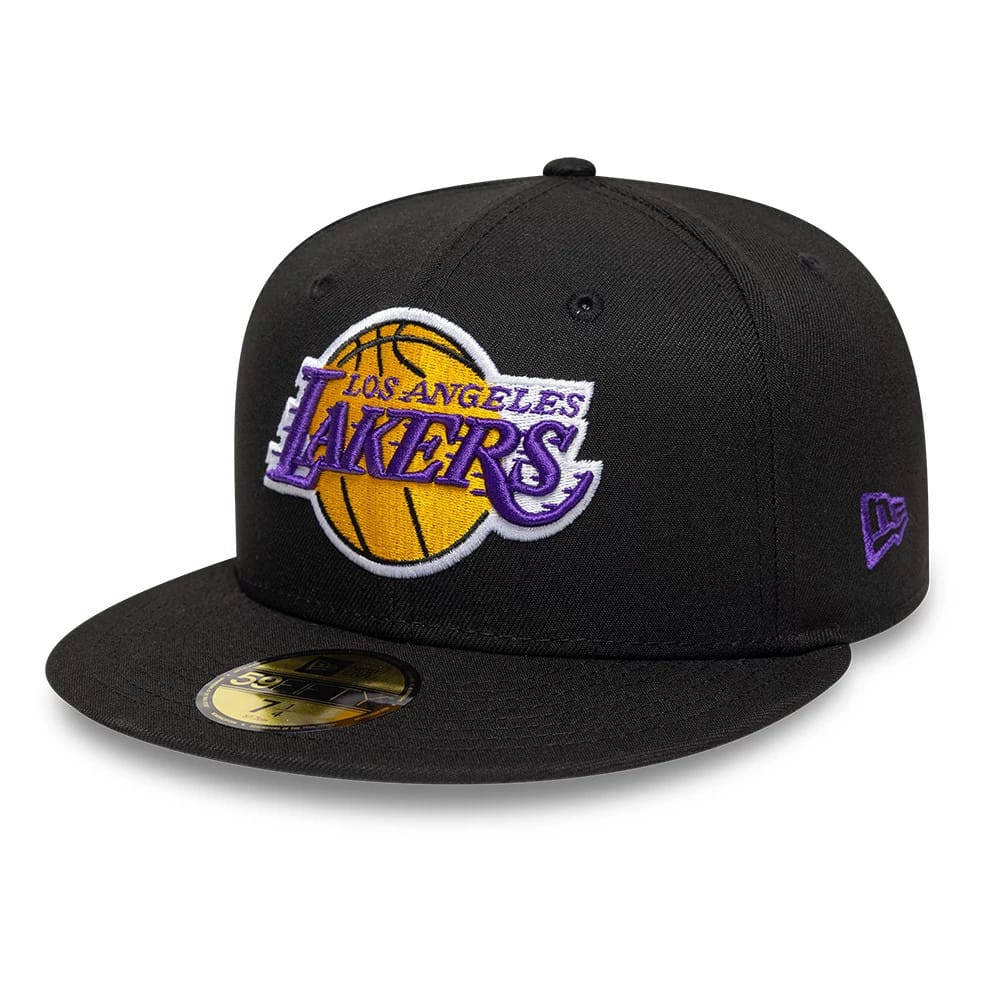 LA Lakers NBA Black 59FIFTY Fitted Cap