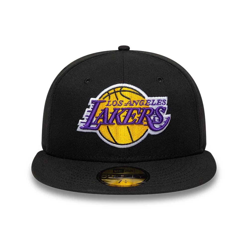 LA Lakers NBA Black 59FIFTY Fitted Cap