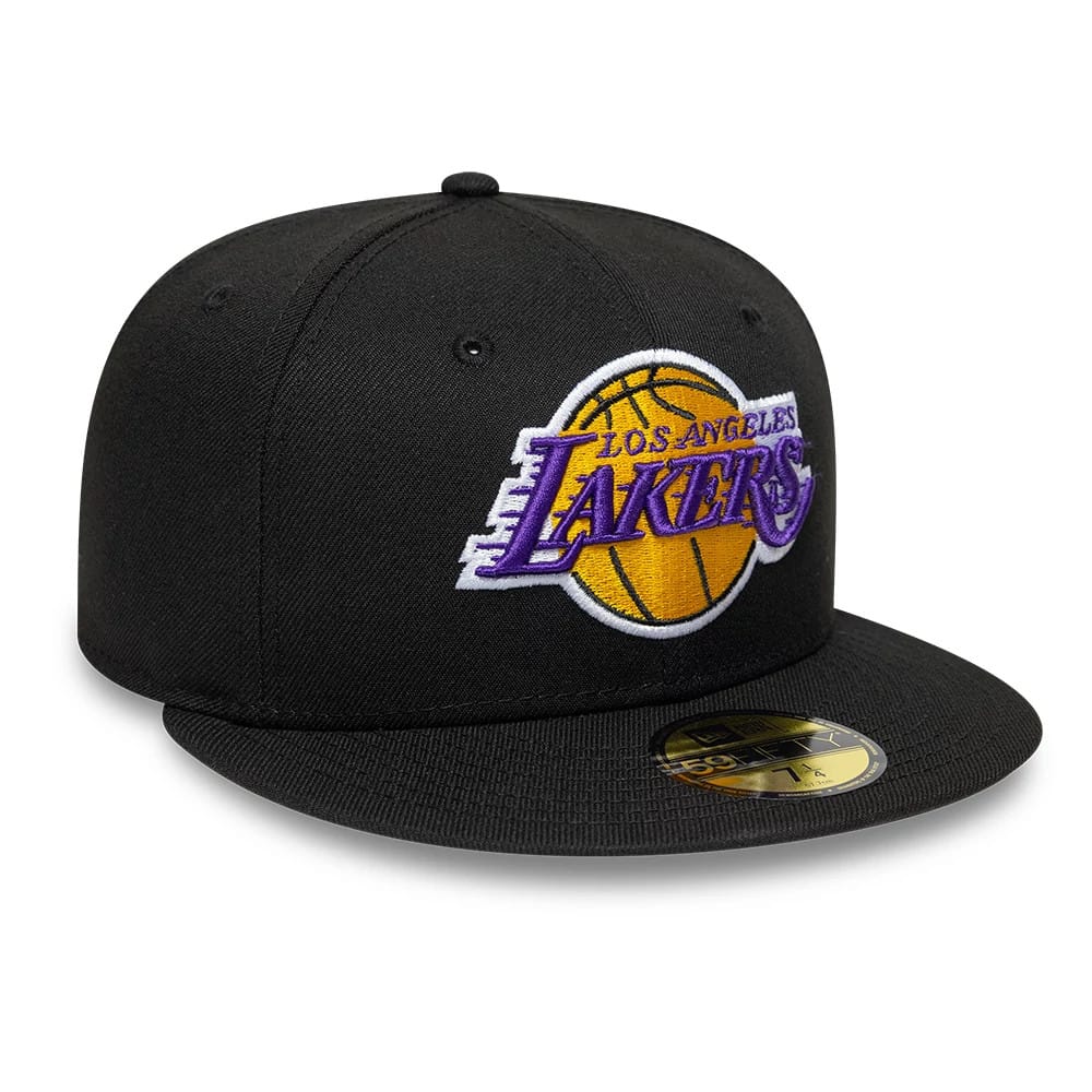 LA Lakers NBA Black 59FIFTY Fitted Cap