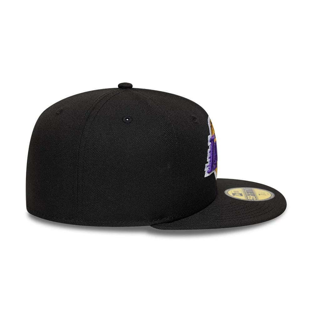 LA Lakers NBA Black 59FIFTY Fitted Cap