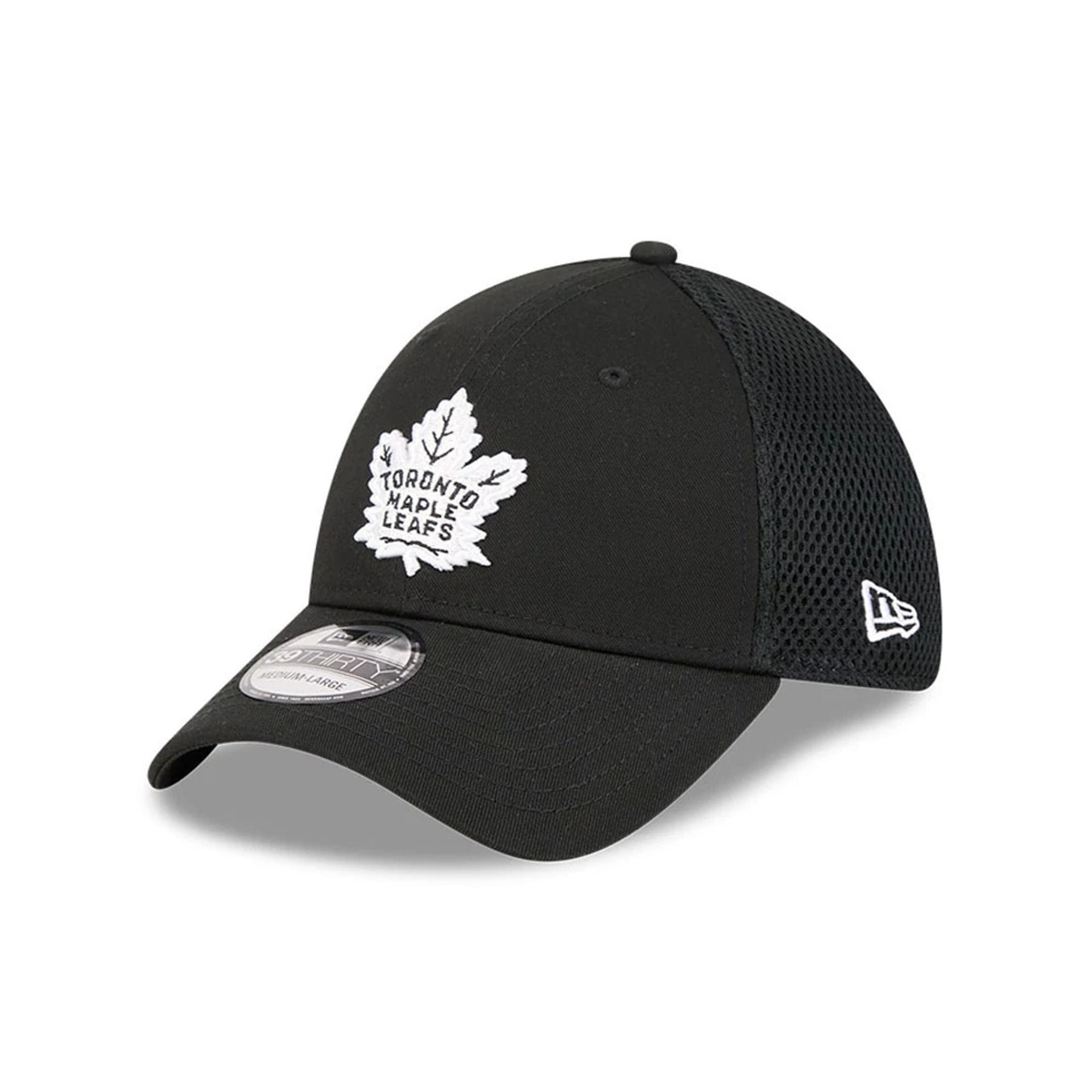 Toronto Maple Leafs NHL Evergreen Neo Black 39THIRTY Stretch Fit Cap