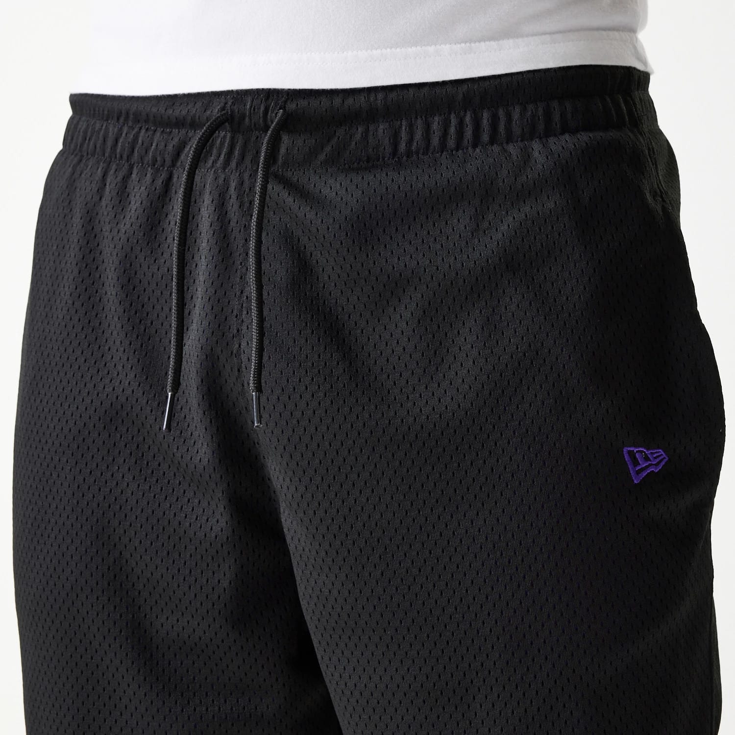 New Era Black Mesh Shorts