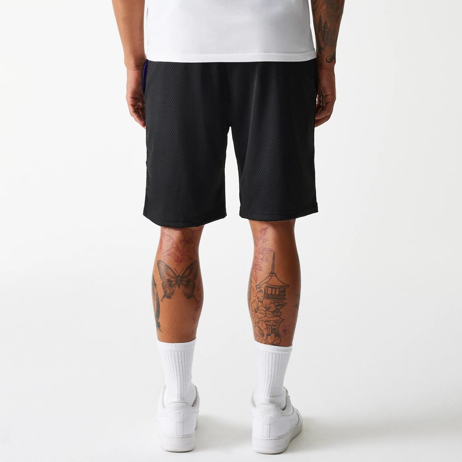 New Era Black Mesh Shorts