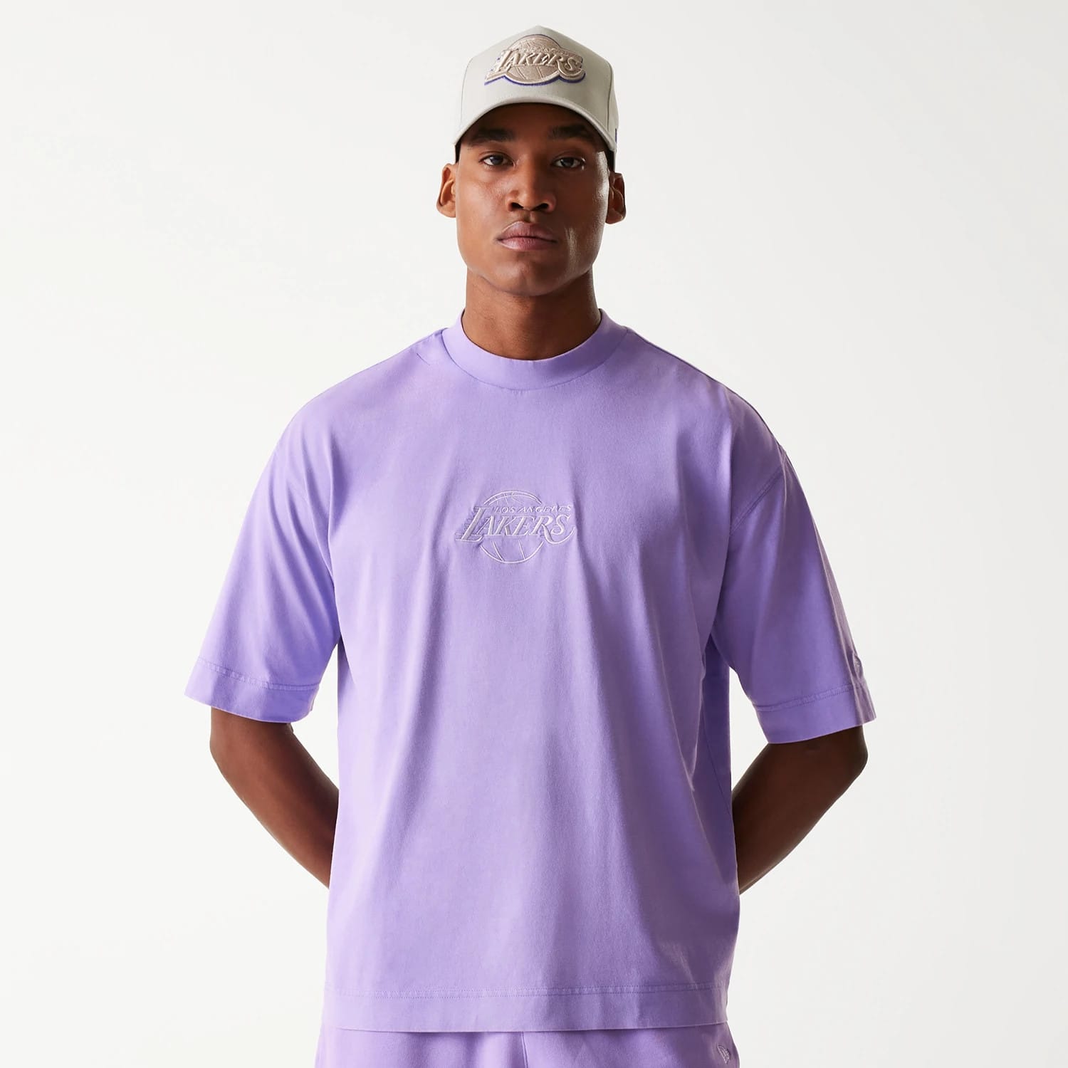 LA Lakers NBA Washed Purple Box T-Shirt