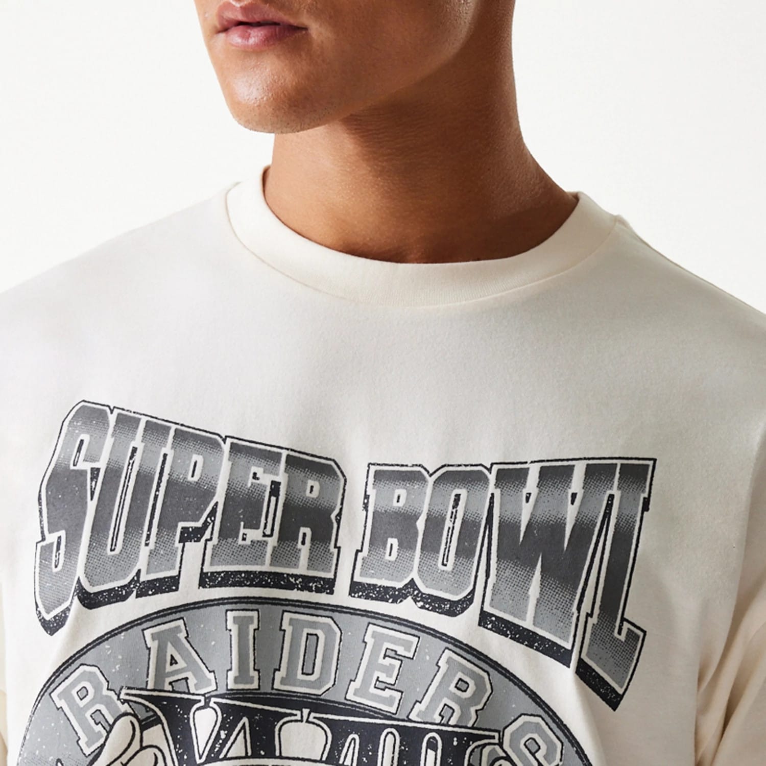 Las Vegas Raiders NFL Super Bowl Open White Oversized T-Shirt