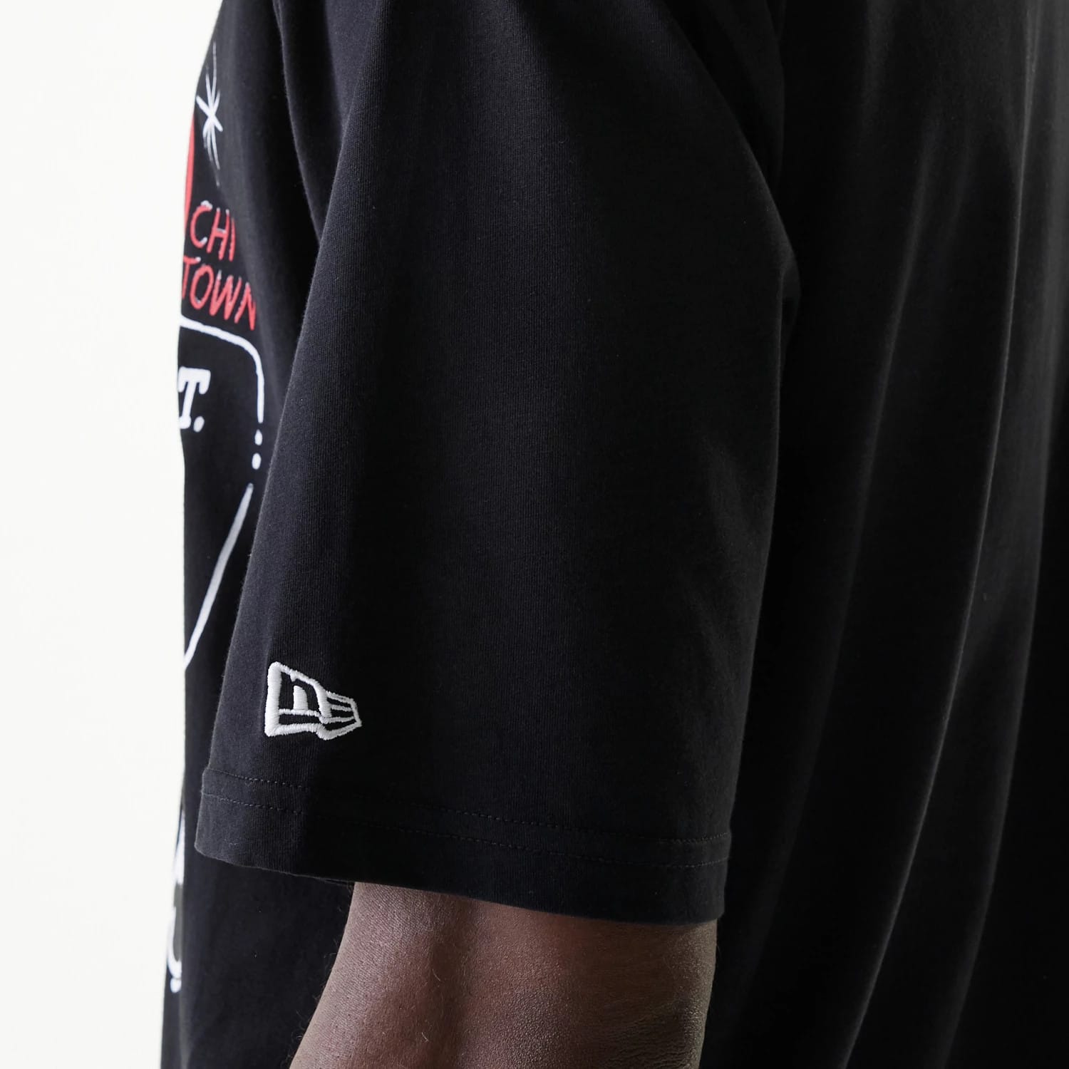 Chicago Bulls NBA Graphic Black Oversized T-Shirt