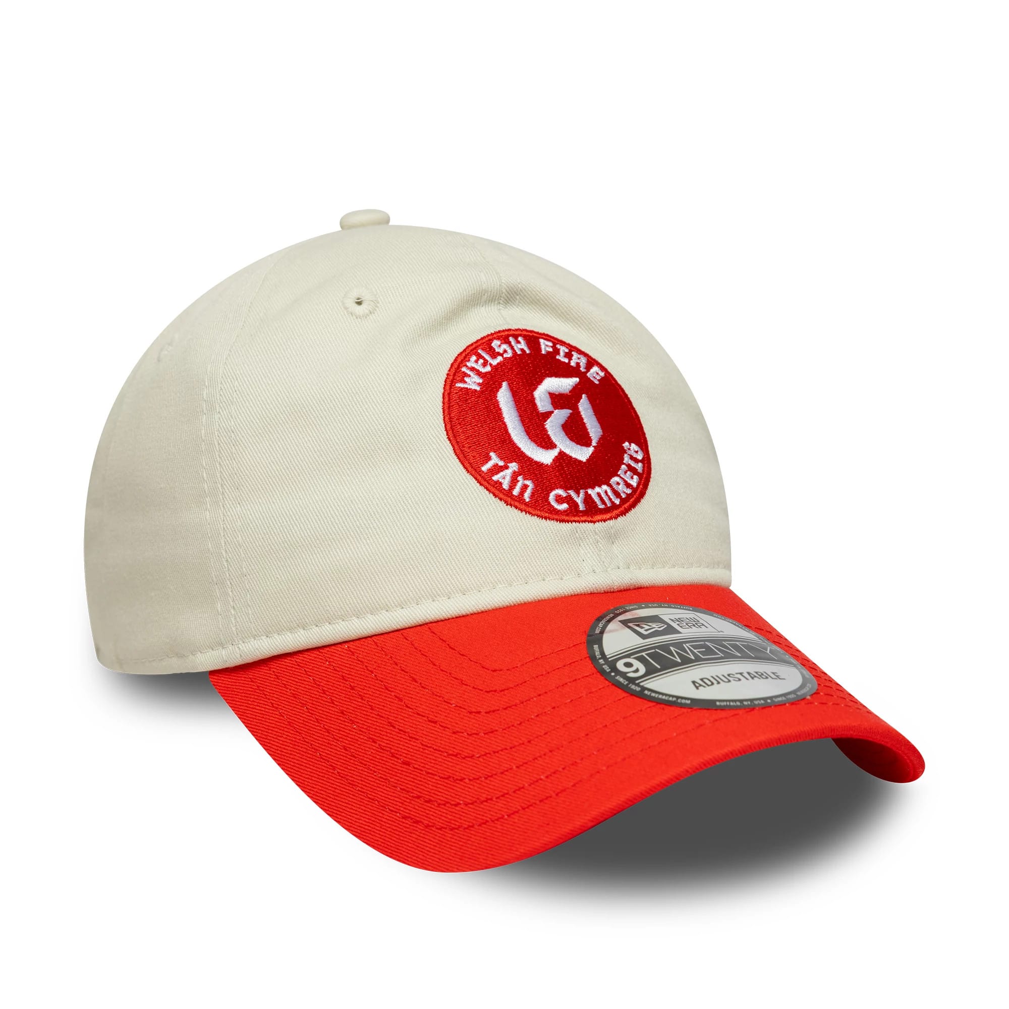 Welsh Fire Tan Cymreig The Hundred 2025 Contrast Light Beige 9TWENTY Adjustable Cap