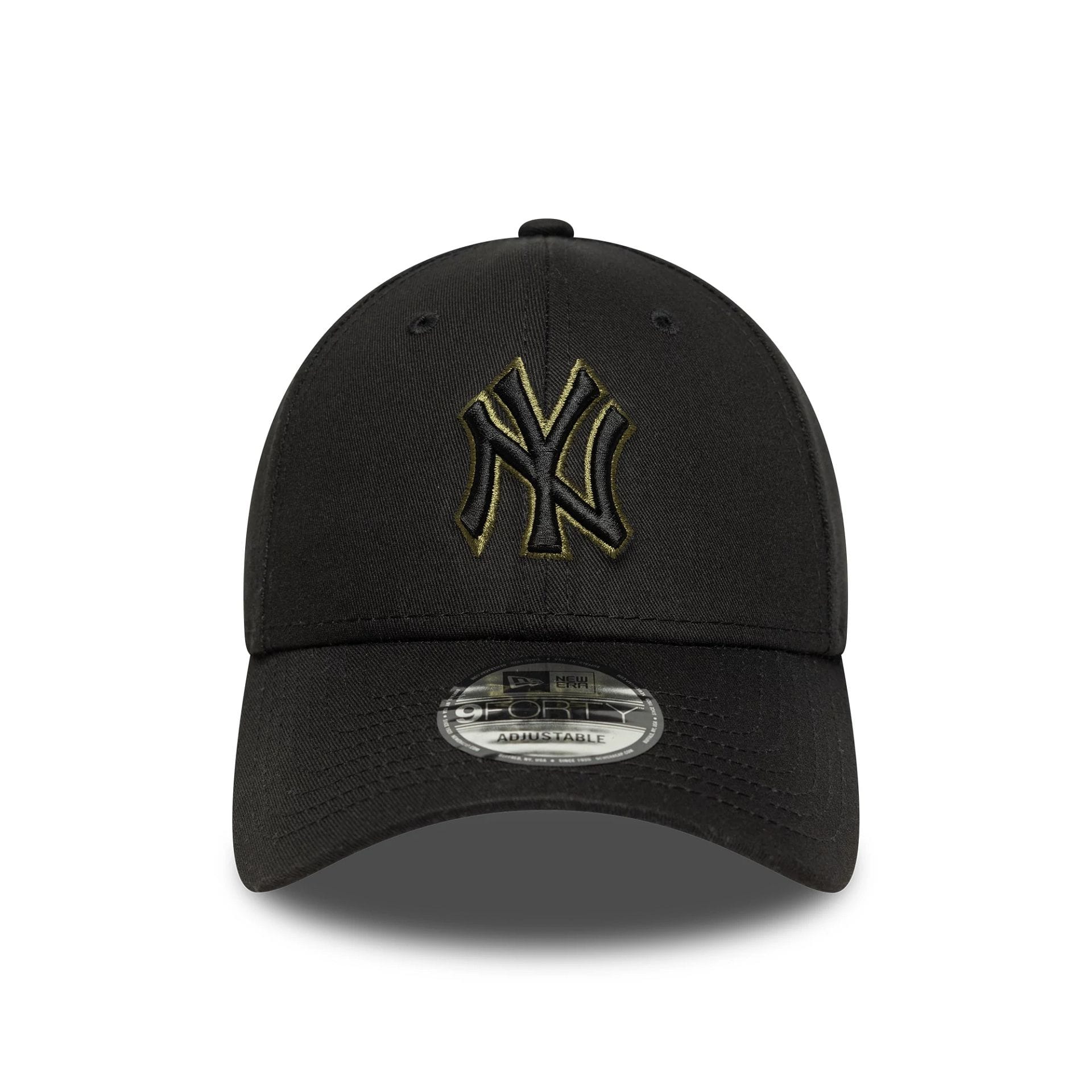 New York Yankees MLB Team Outline Black 9FORTY Adjustable Cap