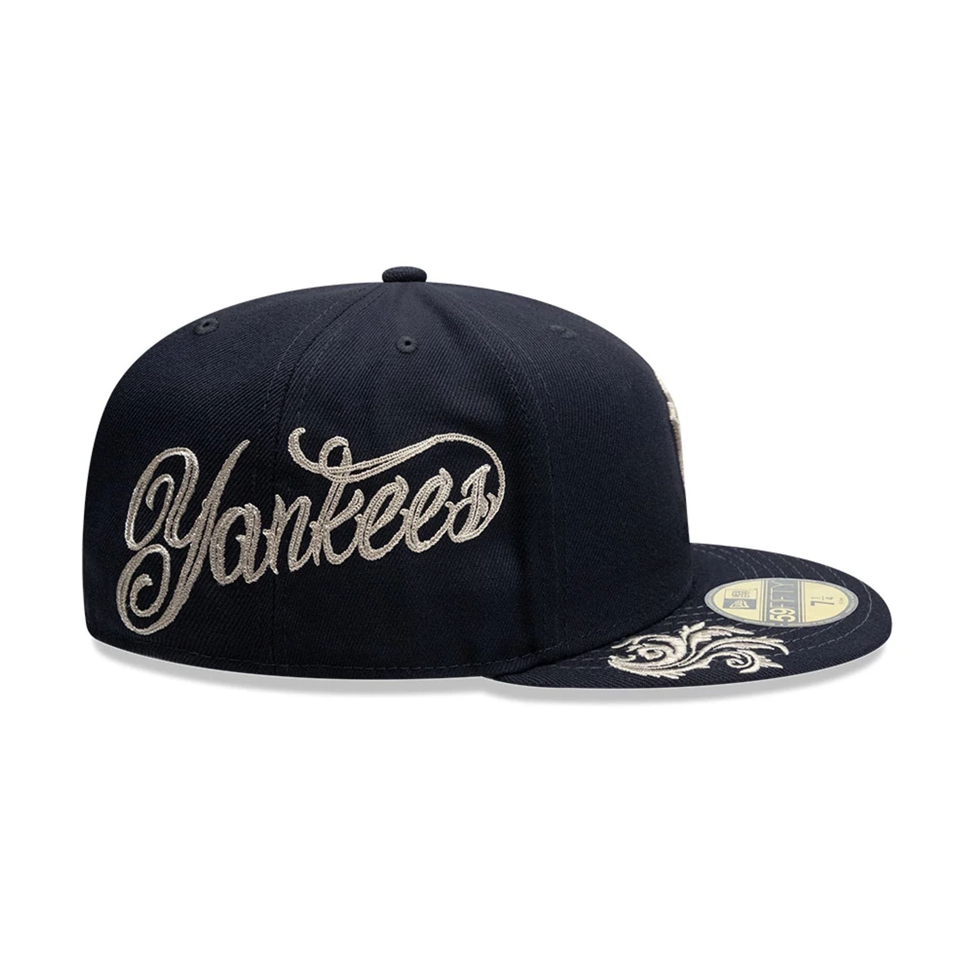 New York Yankees MLB Script Navy 59FIFTY Fitted Cap
