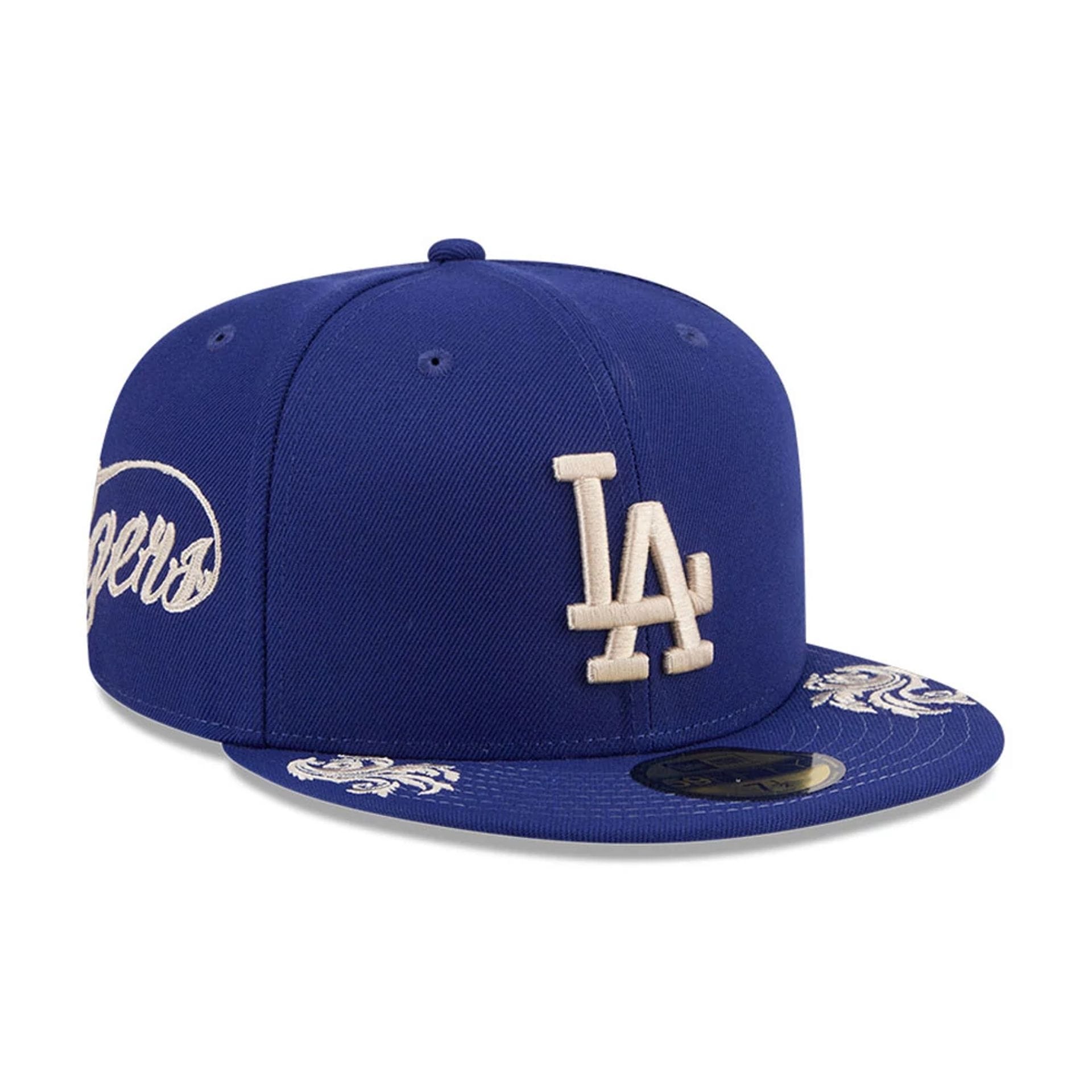 LA Dodgers MLB Script Dark Blue 59FIFTY Fitted Cap