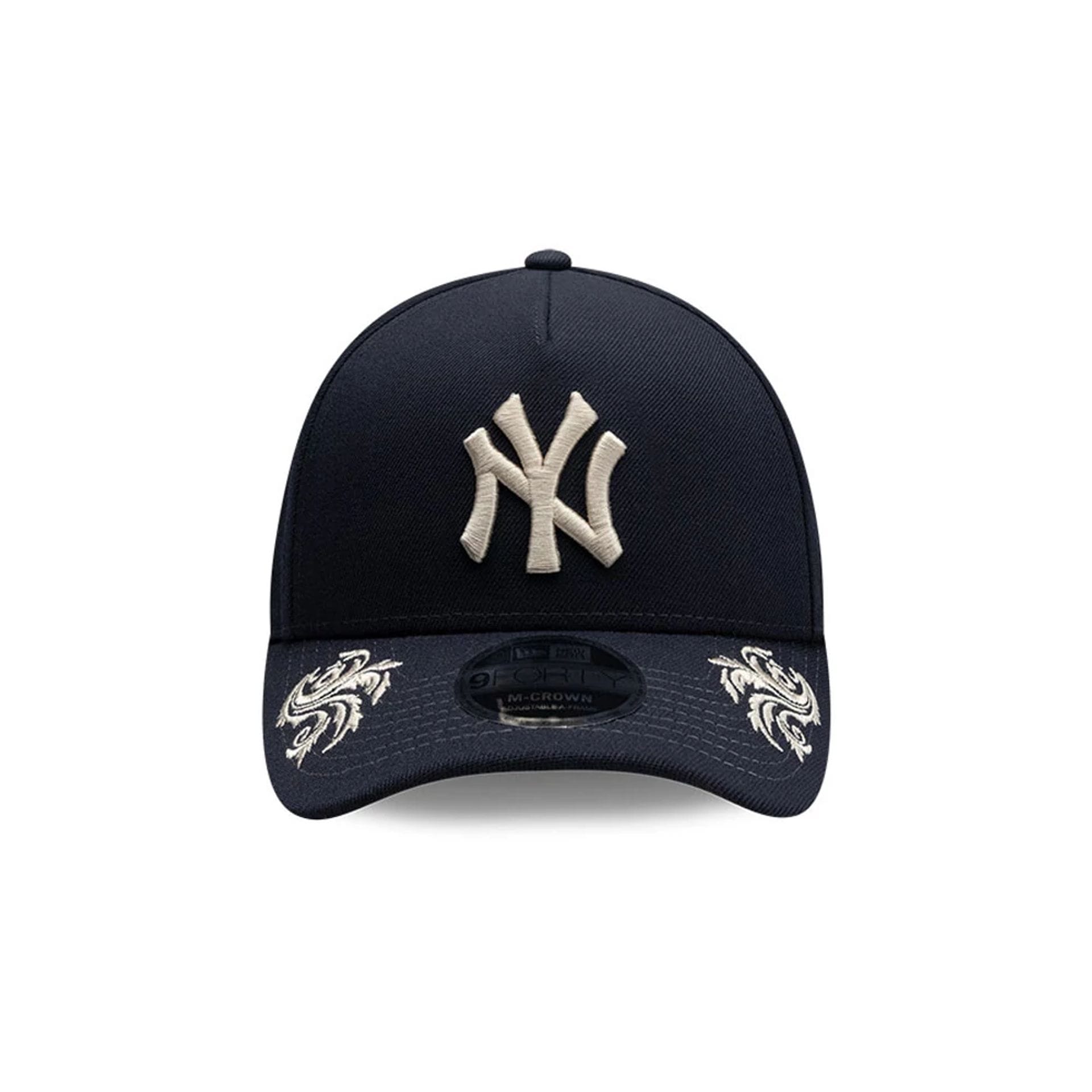New York Yankees MLB Script Navy 9FORTY M-Crown A-Frame Adjustable Cap