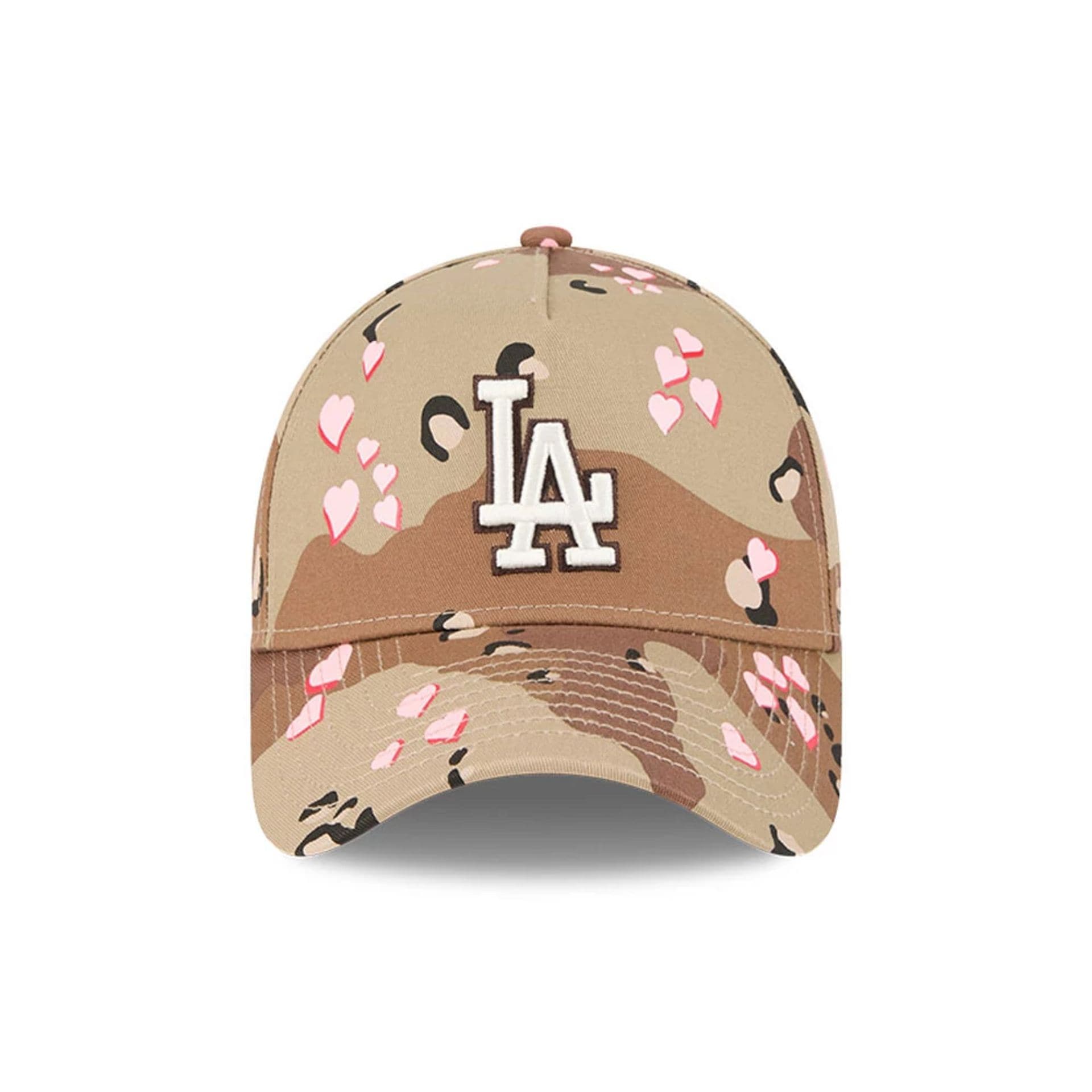 LA Dodgers MLB Camo Hearts Desert Camo 9FORTY A-Frame Adjustable Cap