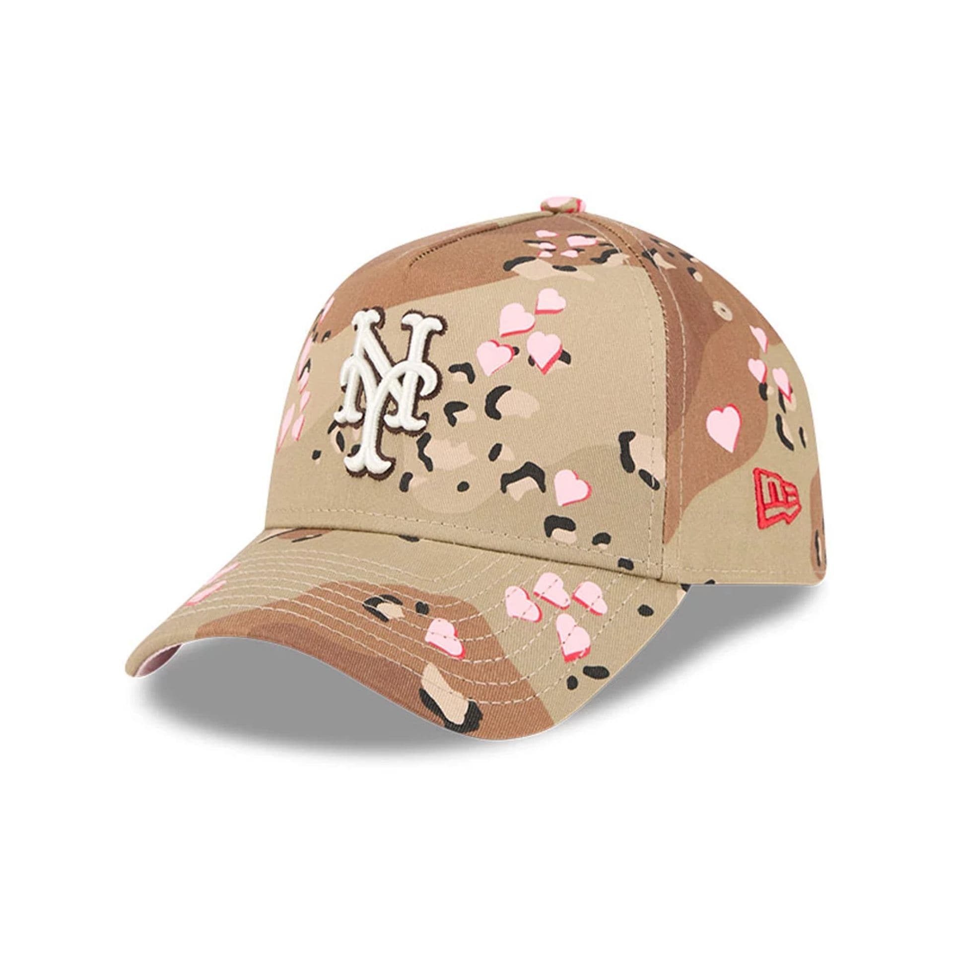 New York Mets MLB Camo Hearts Desert Camo 9FORTY A-Frame Adjustable Cap