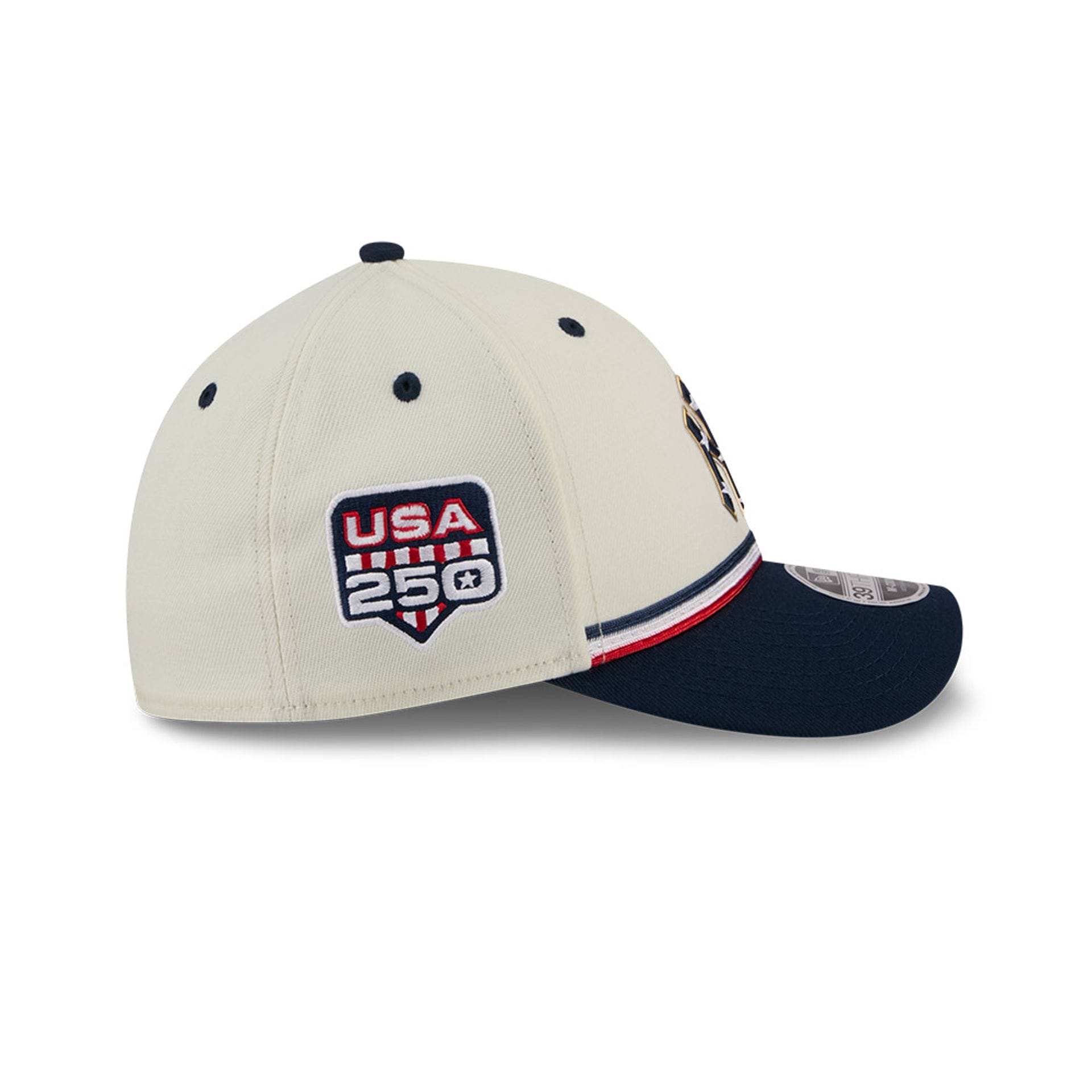 Yankees MLB 4th Of July 2026 Cream 39THIRTY M-Crown Stretch Fit Cap