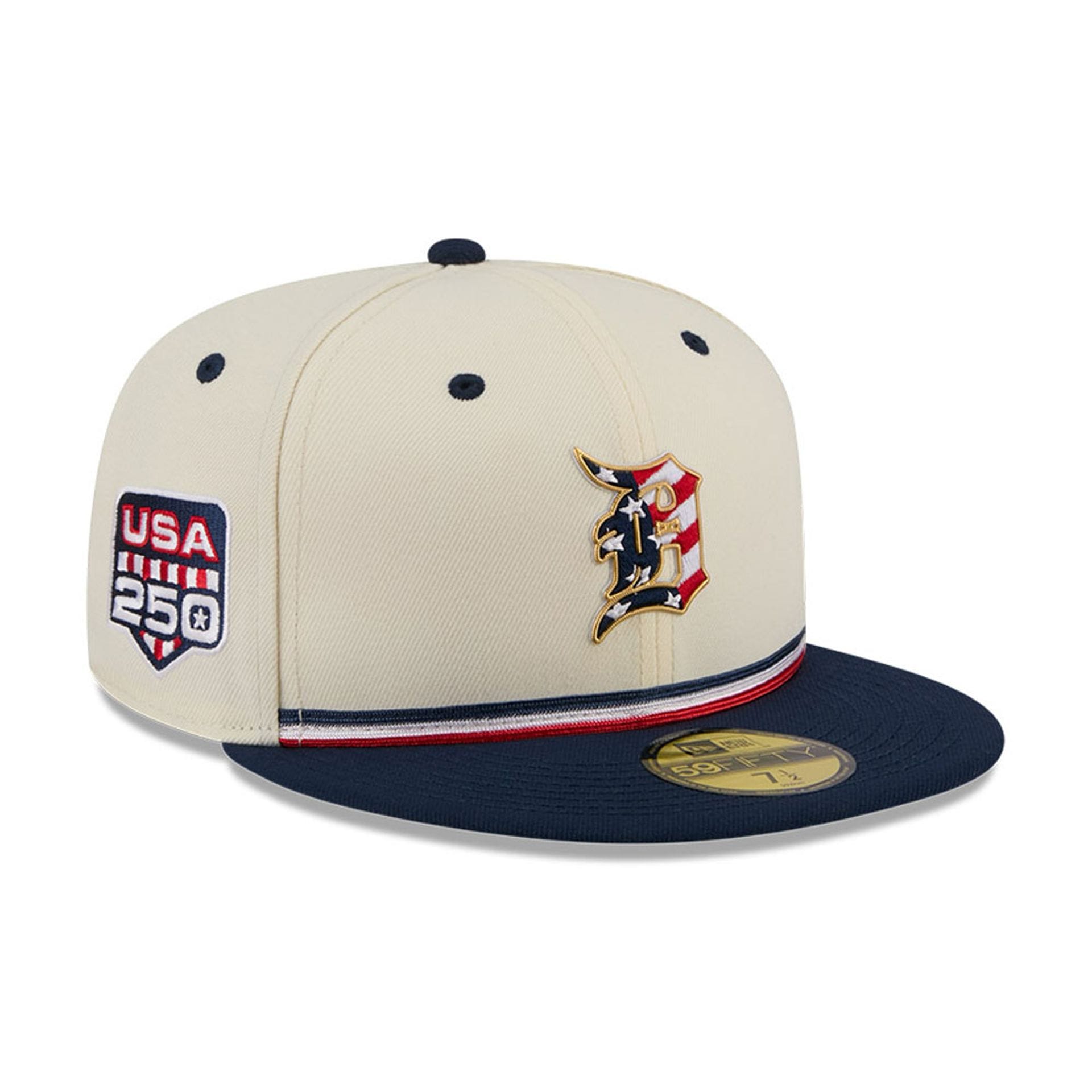 Detroit Tigers MLB 4th Of July 2026 Cream 59FIFTY Fitted Cap