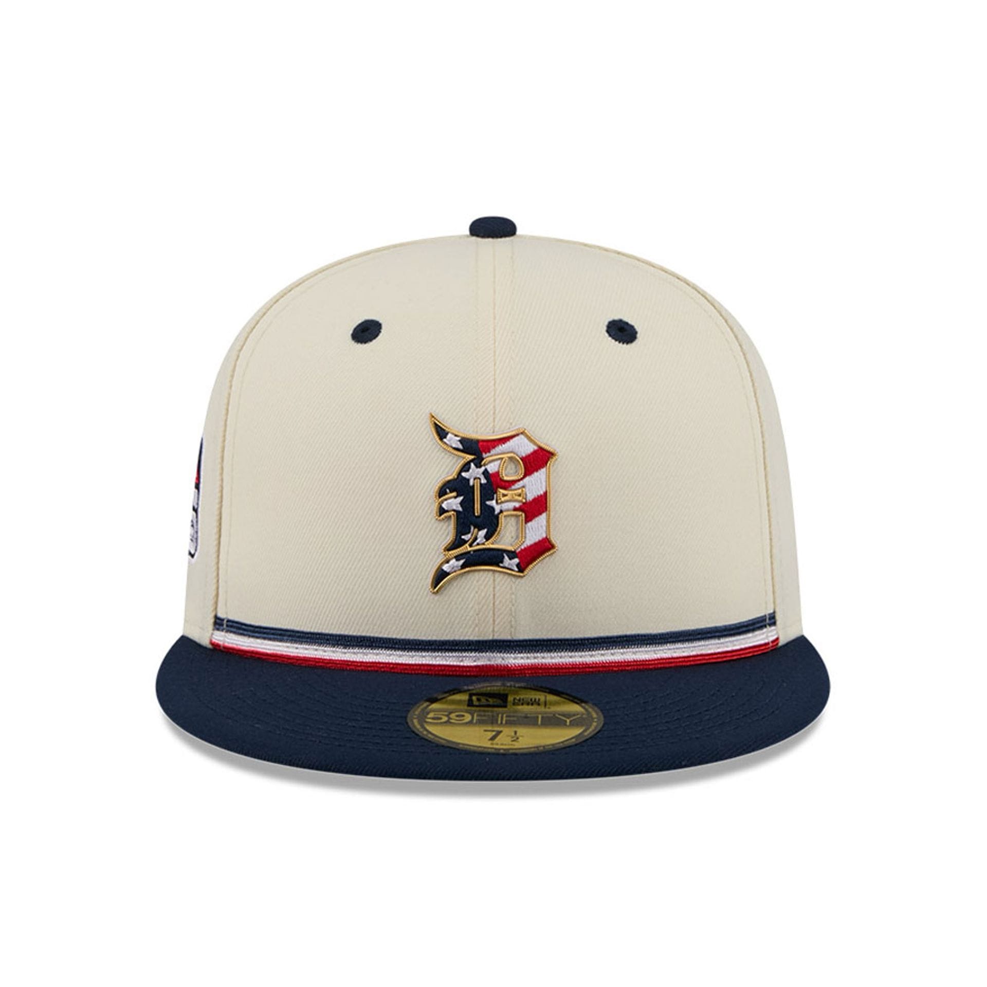Detroit Tigers MLB 4th Of July 2026 Cream 59FIFTY Fitted Cap