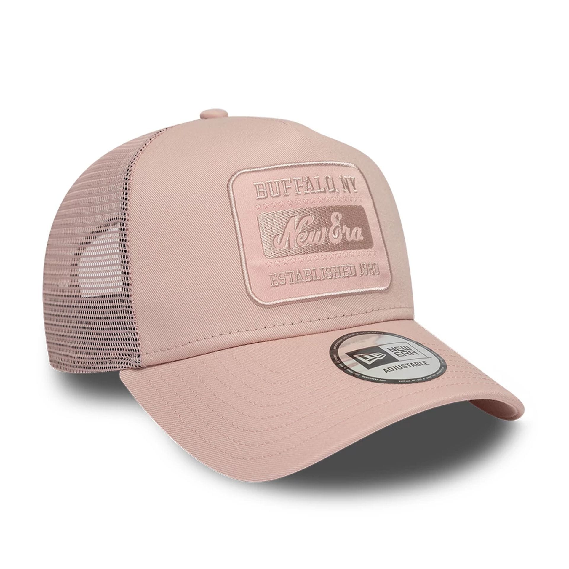 New Era Patch Pastel Pink 9FORTY A-Frame Trucker Adjustable Cap