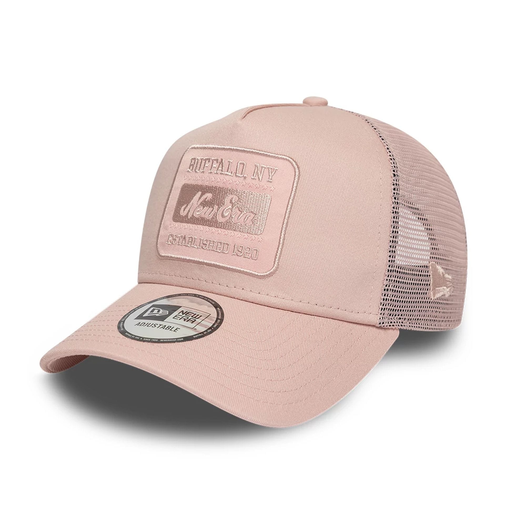 New Era Patch Pastel Pink 9FORTY A-Frame Trucker Adjustable Cap