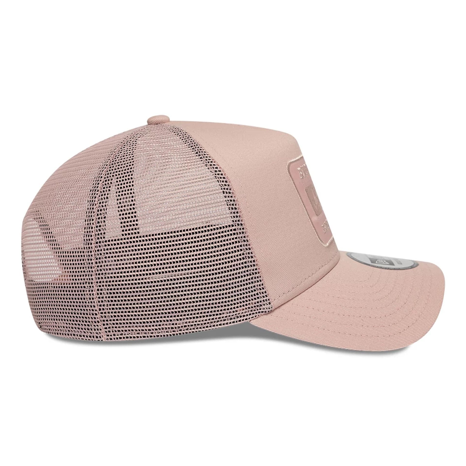 New Era Patch Pastel Pink 9FORTY A-Frame Trucker Adjustable Cap