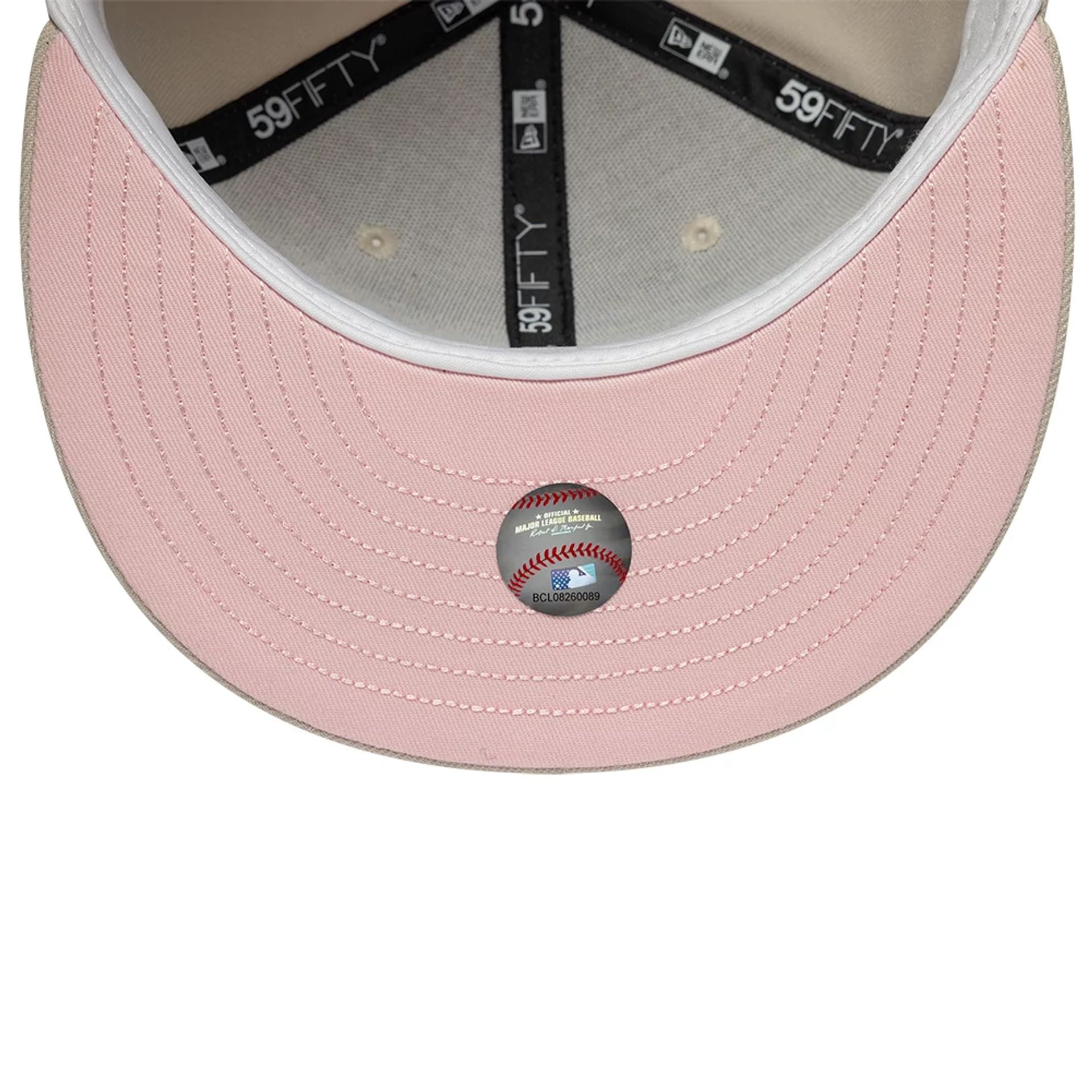 LA Dodgers MLB Cherry Blossom Cream 59FIFTY Fitted Cap