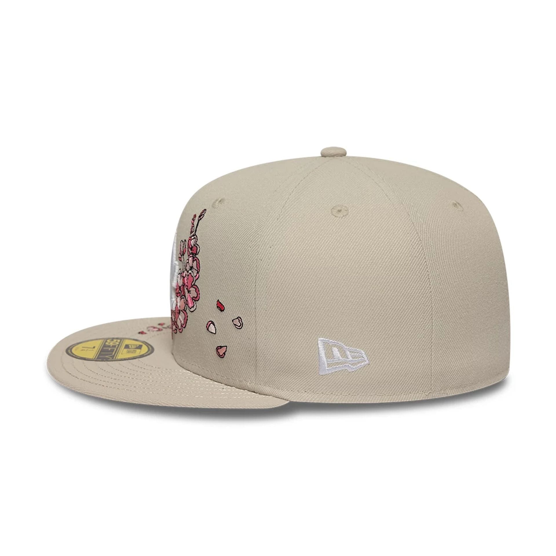 LA Dodgers MLB Cherry Blossom Cream 59FIFTY Fitted Cap