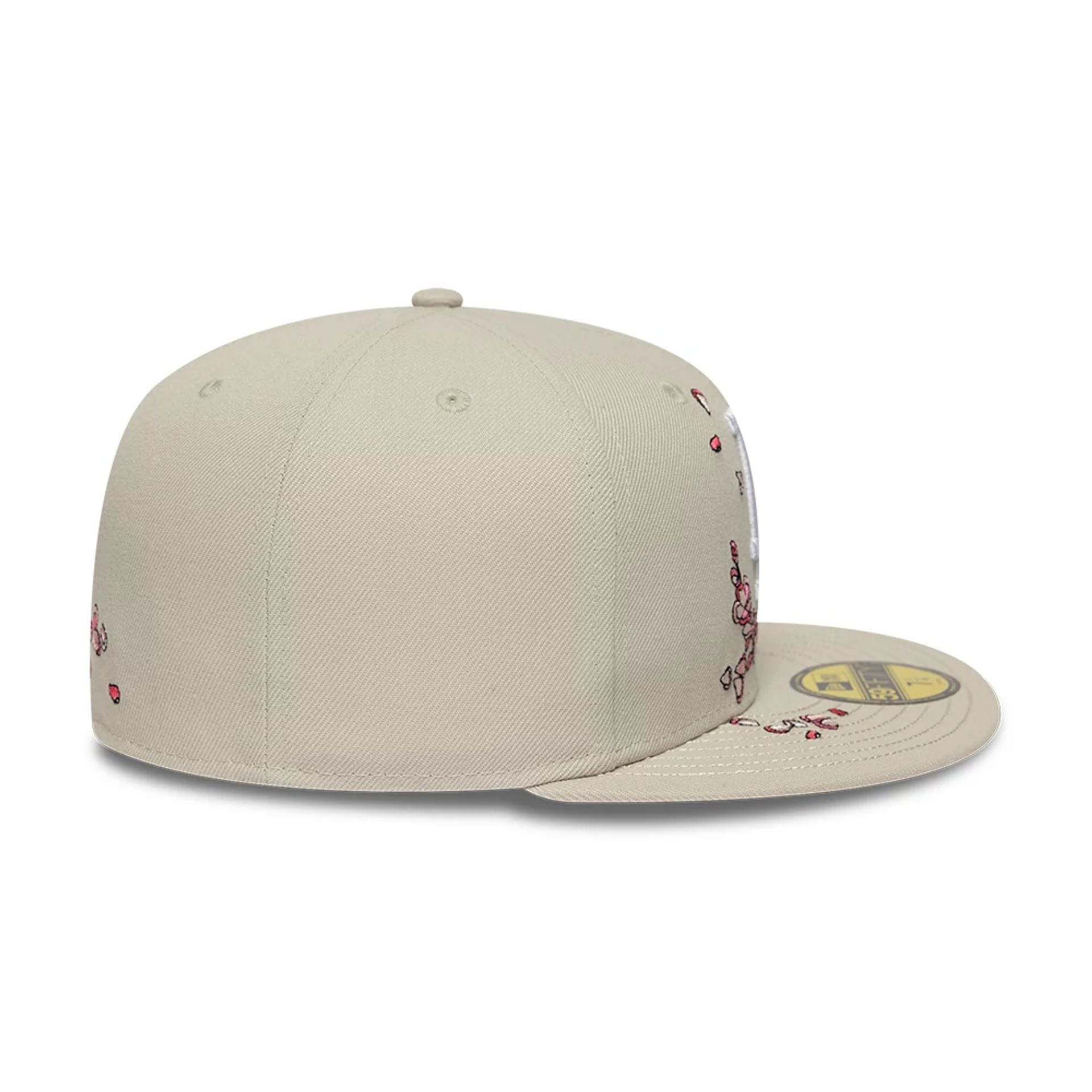 LA Dodgers MLB Cherry Blossom Cream 59FIFTY Fitted Cap