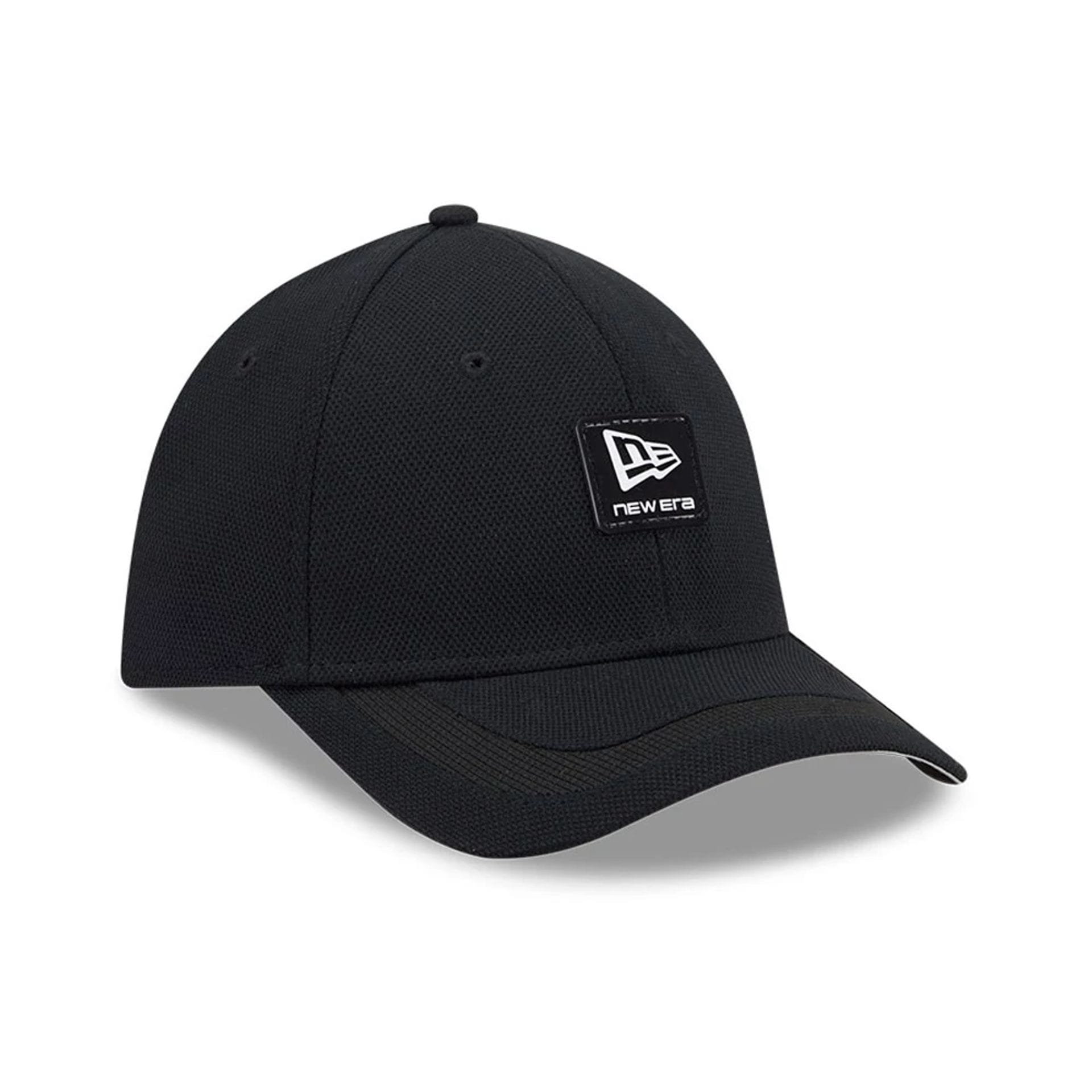 New Era Golf Rubber Patch Black 39THIRTY M-Crown Stretch Fit Cap