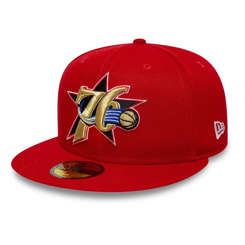 Philadelphia 76ers NBA Hardwood Classic Red 59FIFTY Fitted Cap