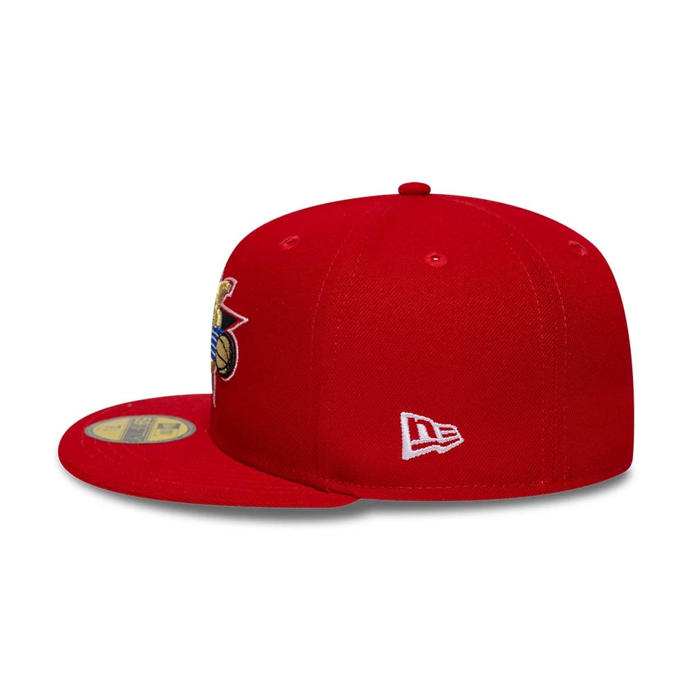 Philadelphia 76ers NBA Hardwood Classic Red 59FIFTY Fitted Cap