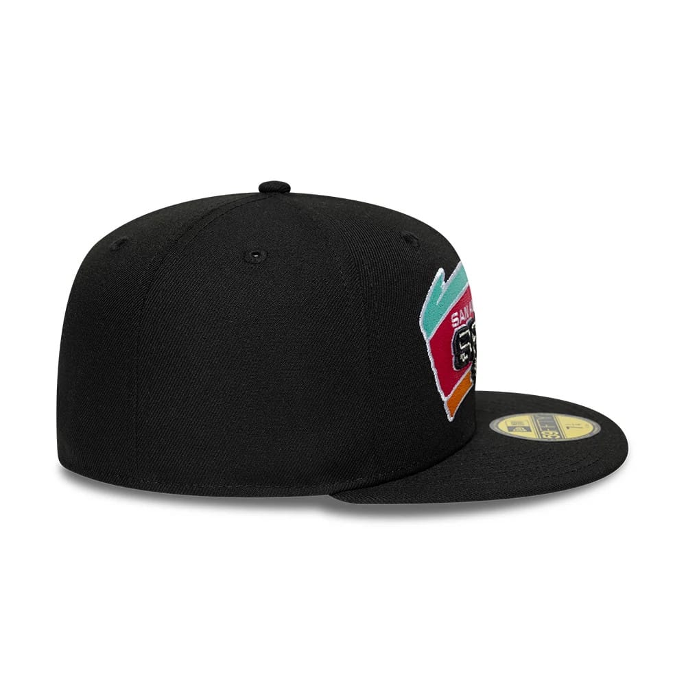 San Antonio Spurs NBA Hardwood Classic Black 59FIFTY Fitted Cap