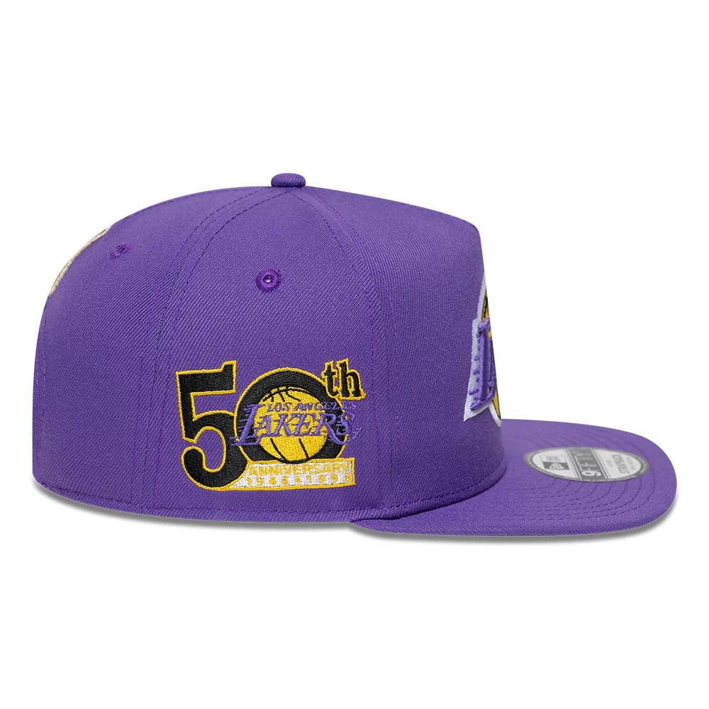 LA Lakers NBA Hardwood Classic Purple 9FIFTY A-Frame Snapback Adjustable Cap