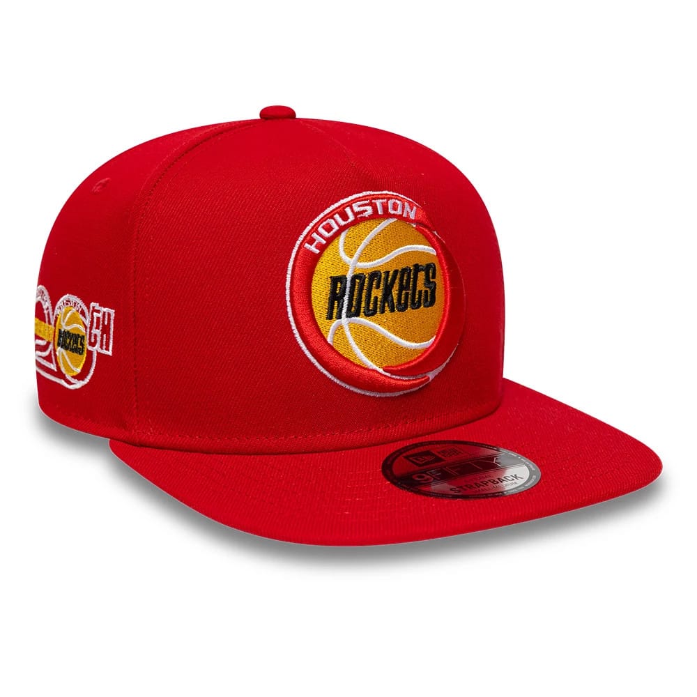 Houston Rockets NBA Hardwood Classic Red 9FIFTY A-Frame Snapback Adjustable Cap