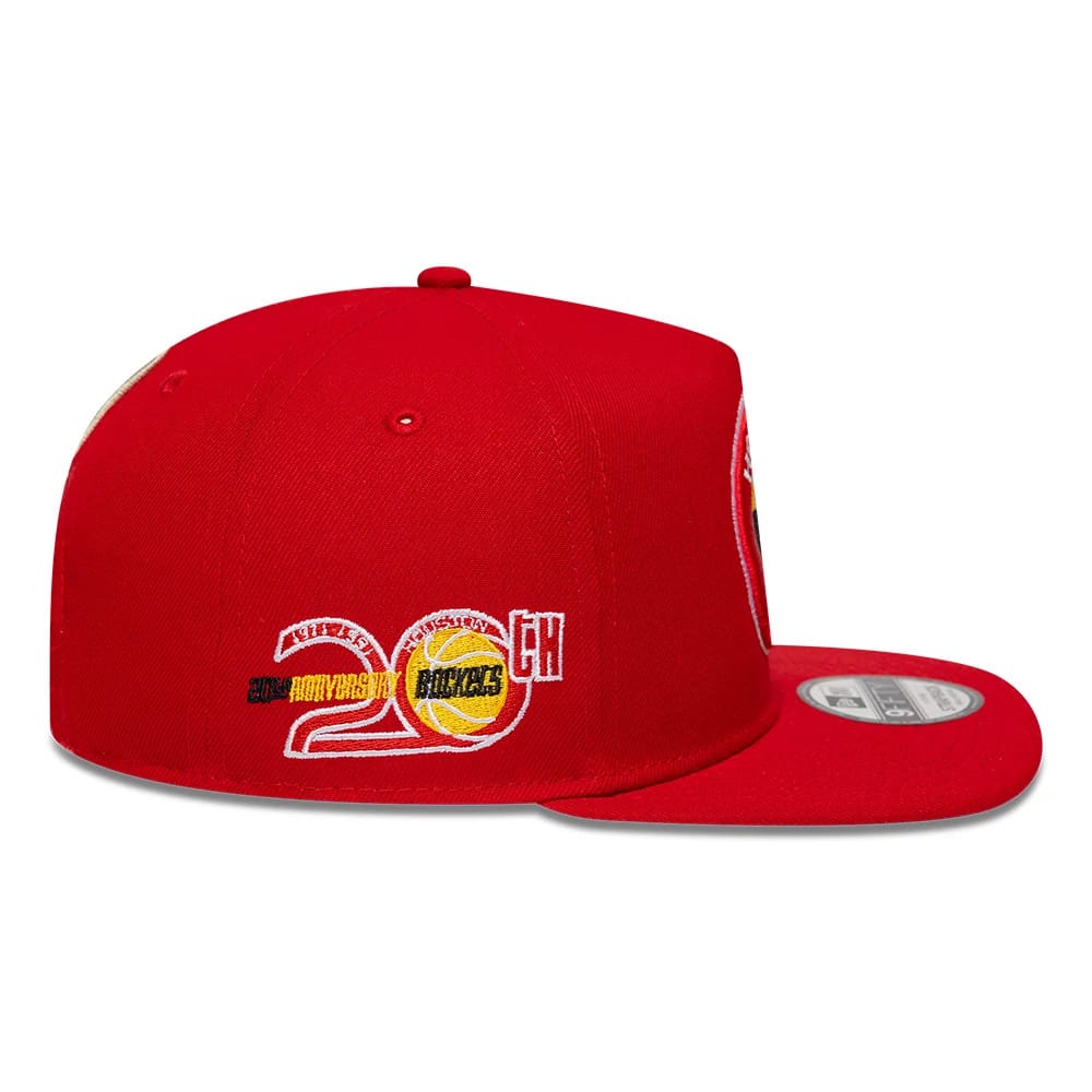 Houston Rockets NBA Hardwood Classic Red 9FIFTY A-Frame Snapback Adjustable Cap