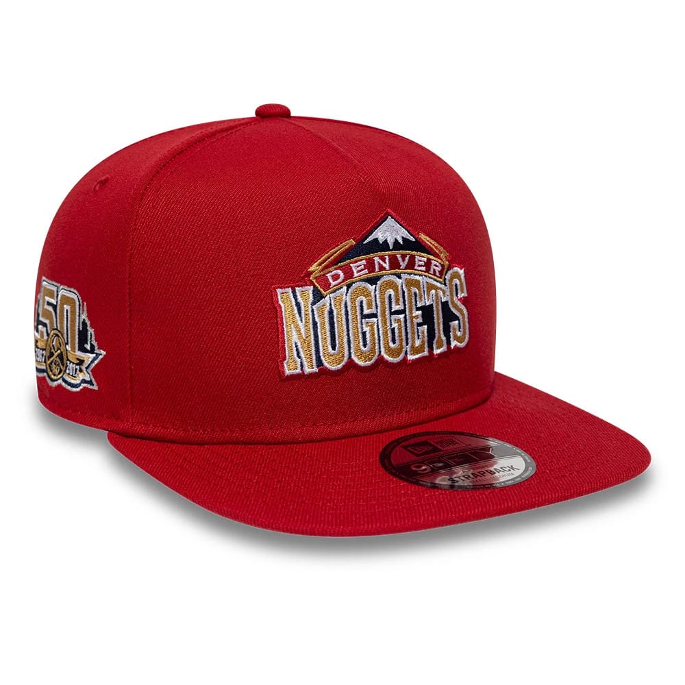 Denver Nuggets NBA Hardwood Classic Dark Red 9FIFTY A-Frame Snapback Adjustable Cap
