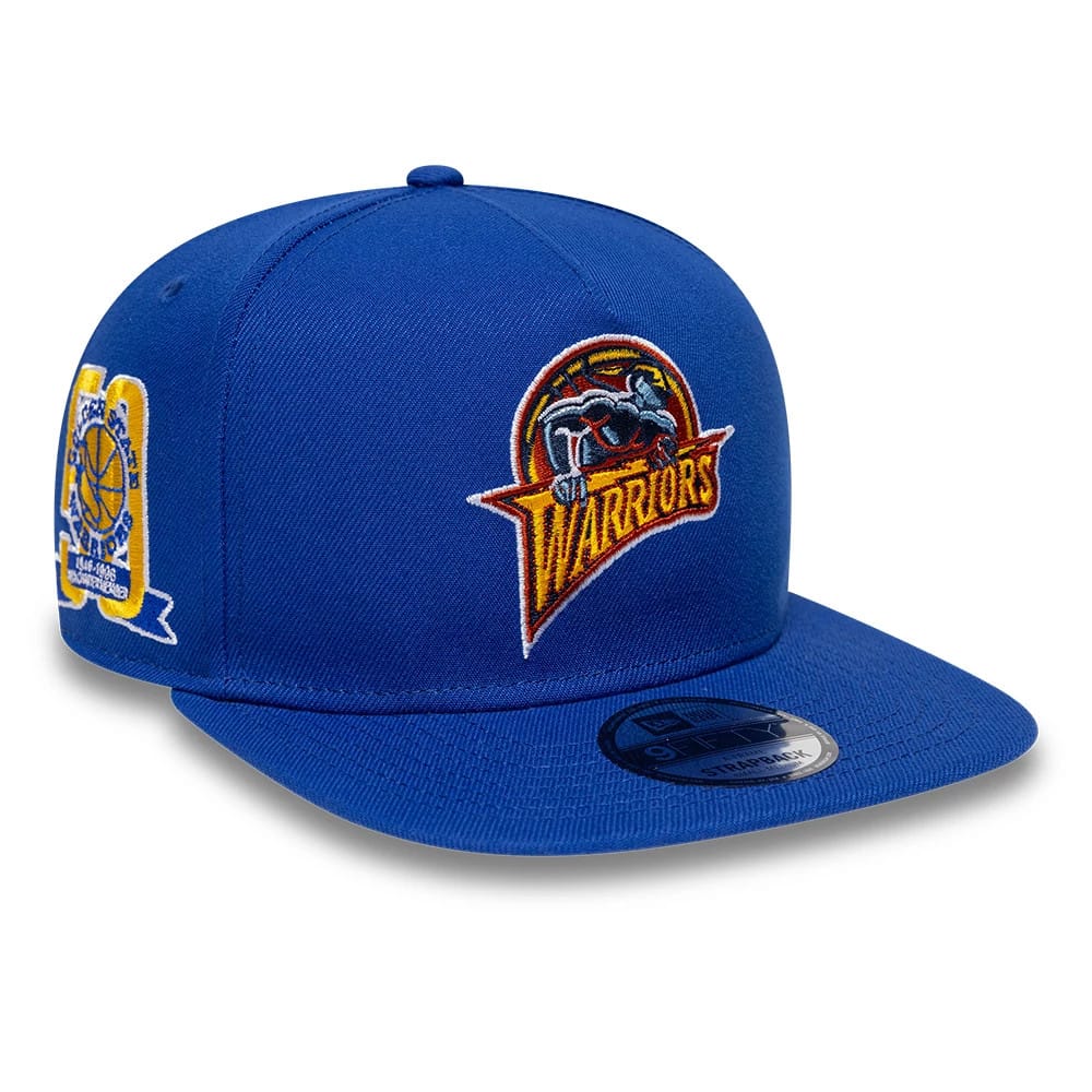Golden State Warriors NBA Hardwood Classic Blue 9FIFTY A-Frame Snapback Adjustable Cap