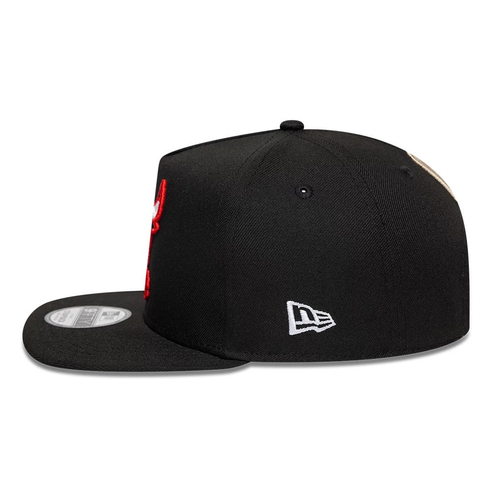 Chicago Bulls NBA Hardwood Classic Black 9FIFTY A-Frame Snapback Adjustable Cap
