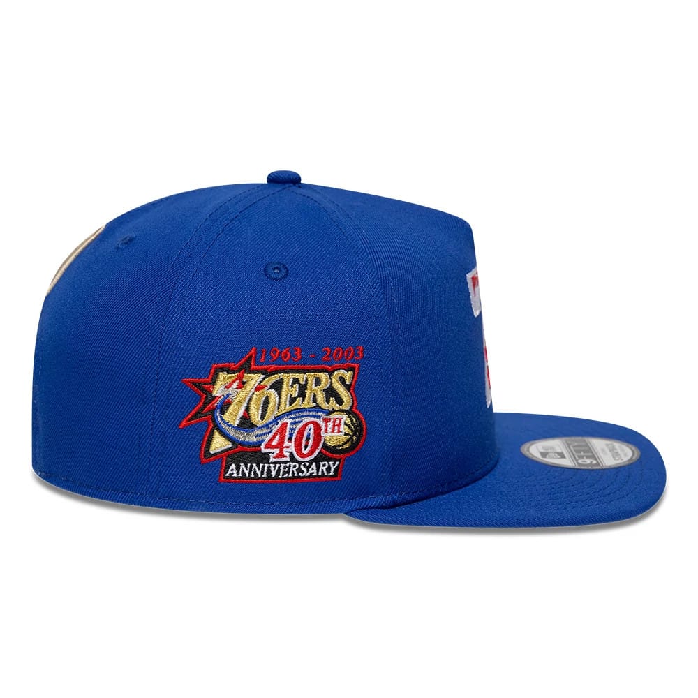 Philadelphia 76ers NBA Hardwood Classic Blue 9FIFTY A-Frame Snapback Adjustable Cap