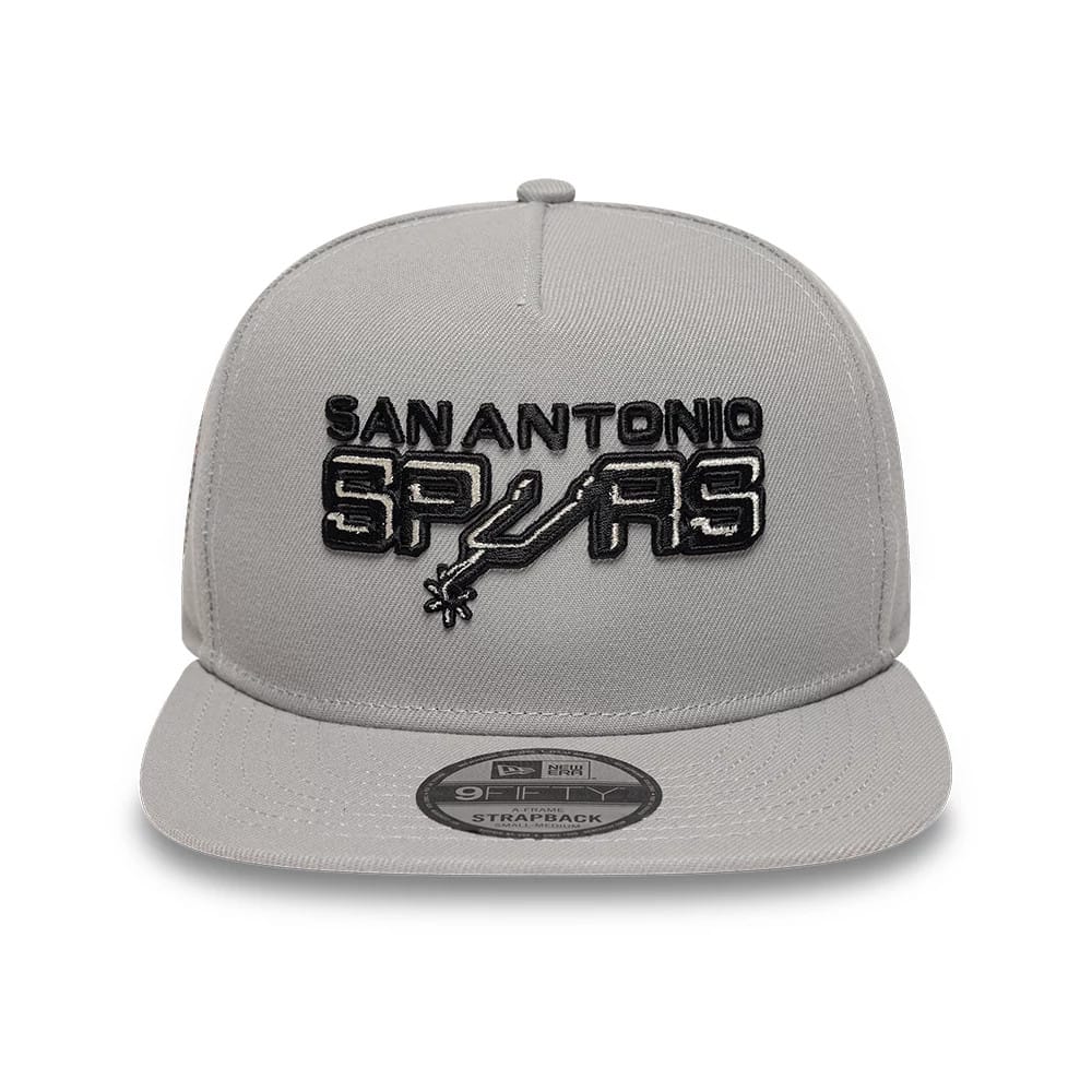 San Antonio Spurs NBA Hardwood Classic Grey 9FIFTY A-Frame Snapback Adjustable Cap
