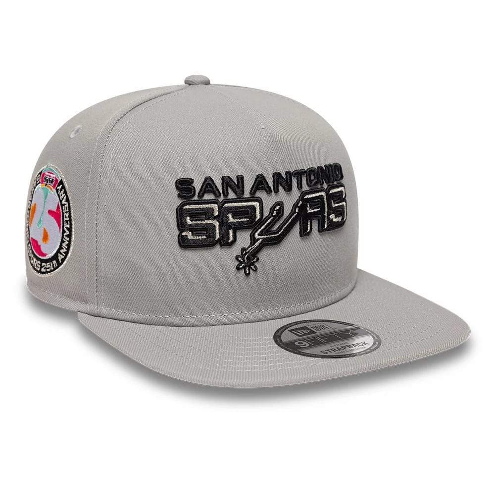 San Antonio Spurs NBA Hardwood Classic Grey 9FIFTY A-Frame Snapback Adjustable Cap