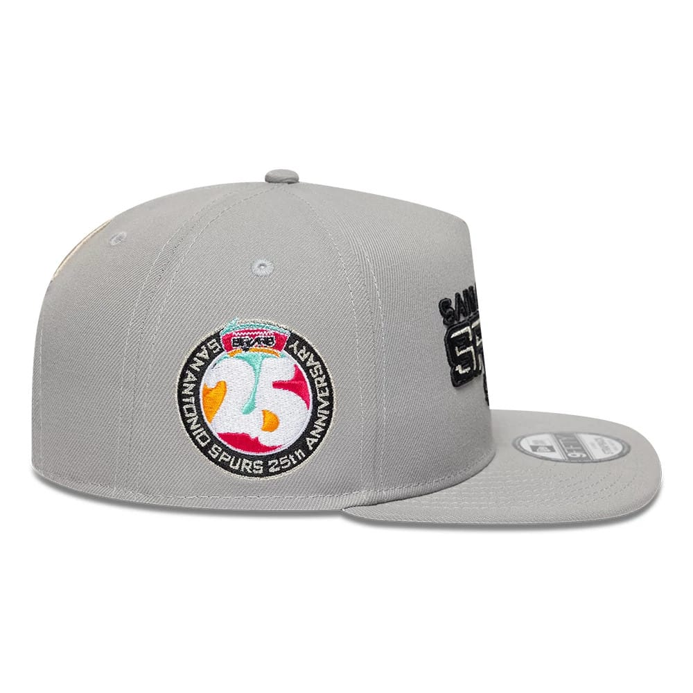 San Antonio Spurs NBA Hardwood Classic Grey 9FIFTY A-Frame Snapback Adjustable Cap
