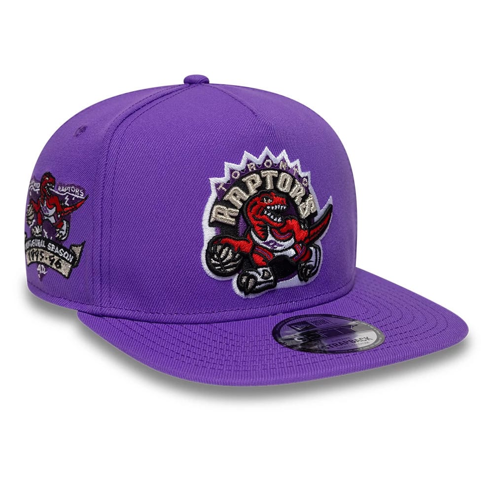 Toronto Raptors NBA Hardwood Classic Bright Purple 9FIFTY A-Frame Snapback Adjustable Cap