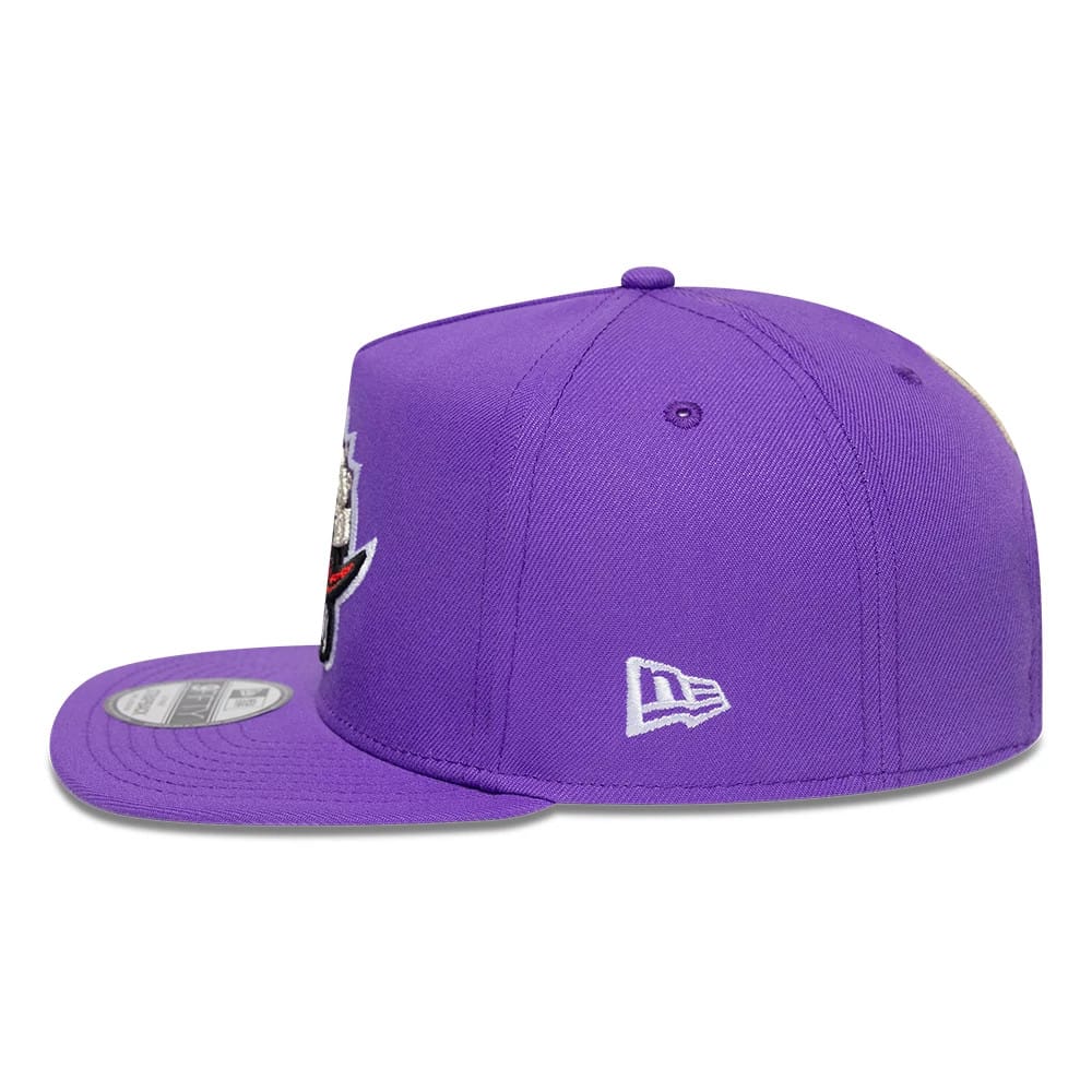 Toronto Raptors NBA Hardwood Classic Bright Purple 9FIFTY A-Frame Snapback Adjustable Cap