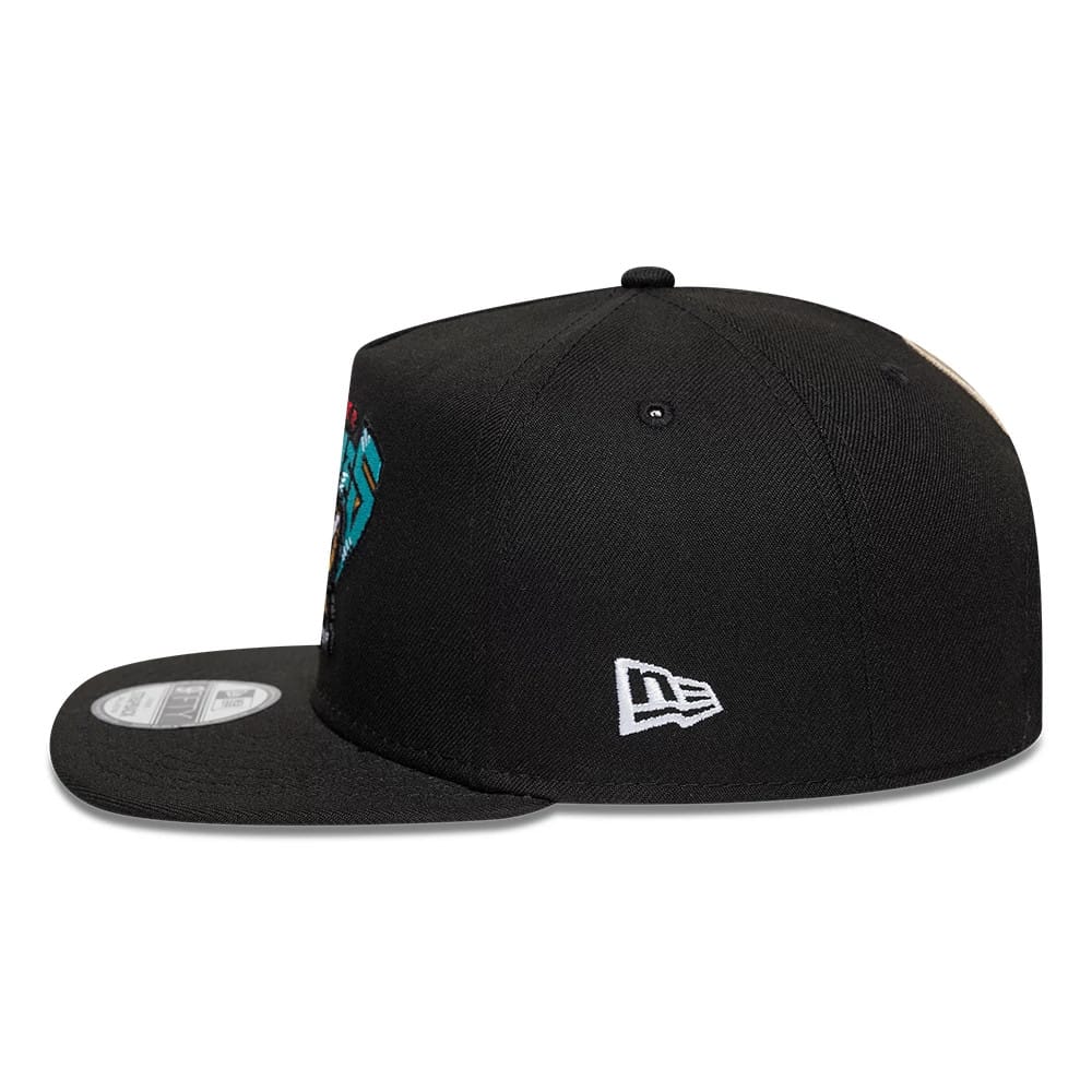 Vancouver Grizzlies NBA Hardwood Classic Black 9FIFTY A-Frame Snapback Adjustable Cap